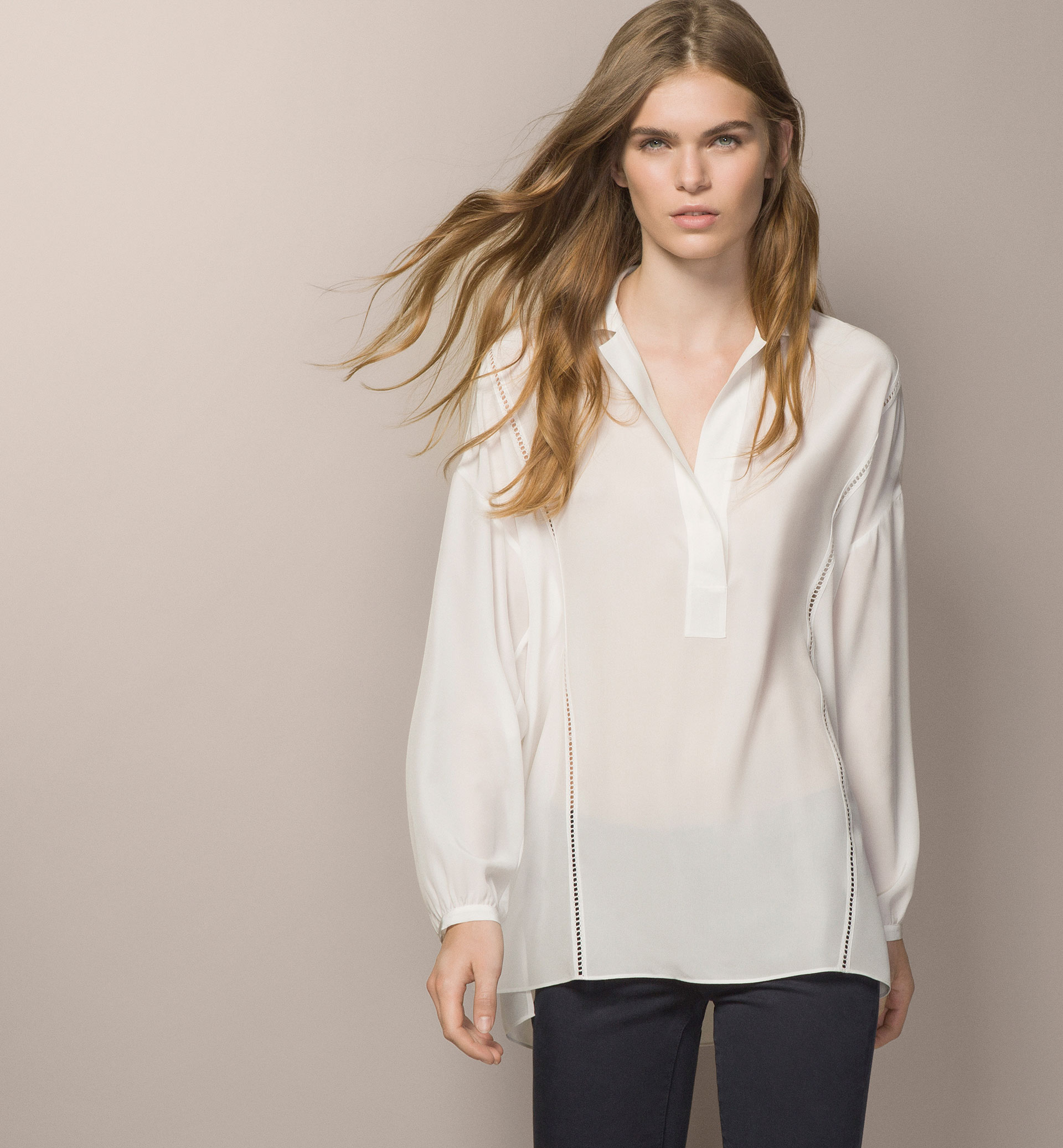 OPEN WORK LOOSE BLOUSE
