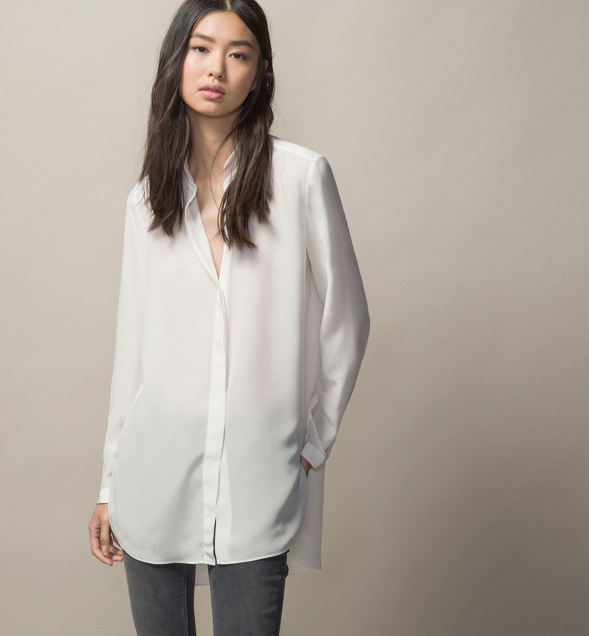 LONG SILK SHIRT