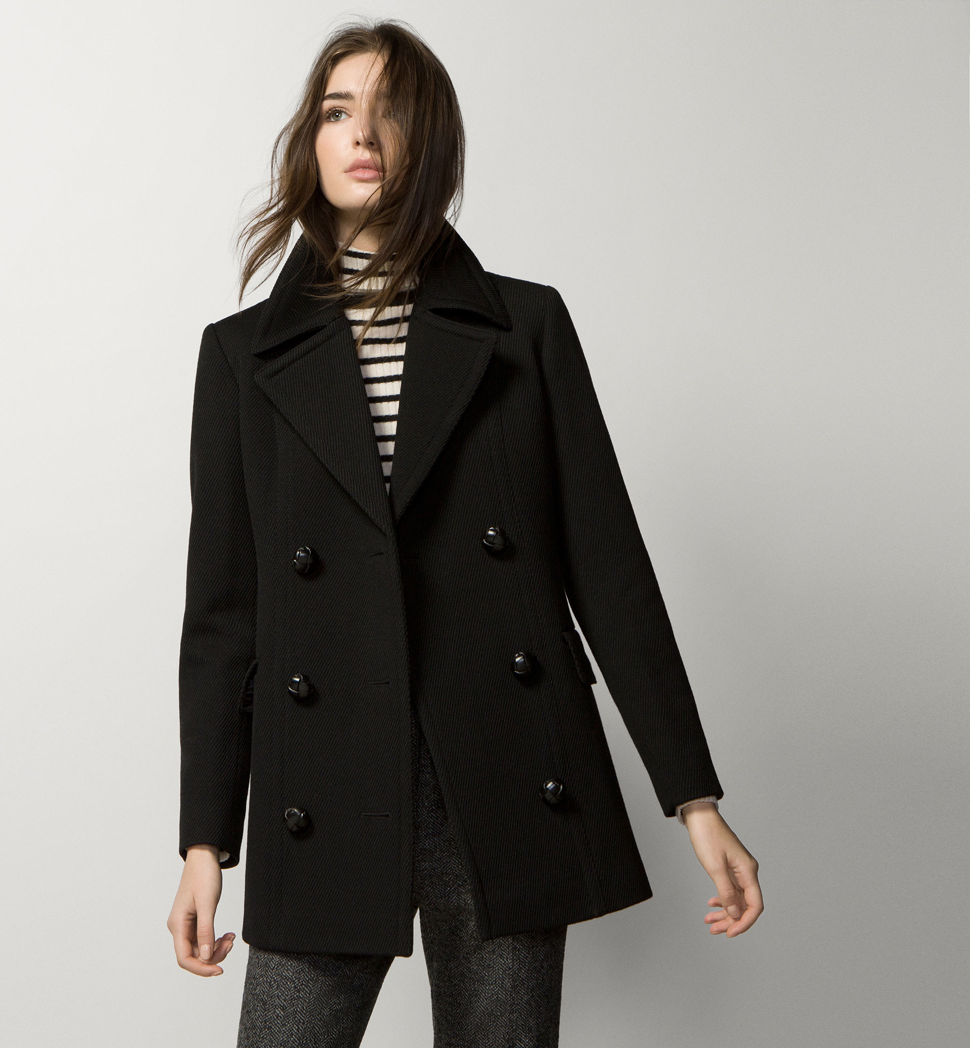 BLACK TABARD COAT