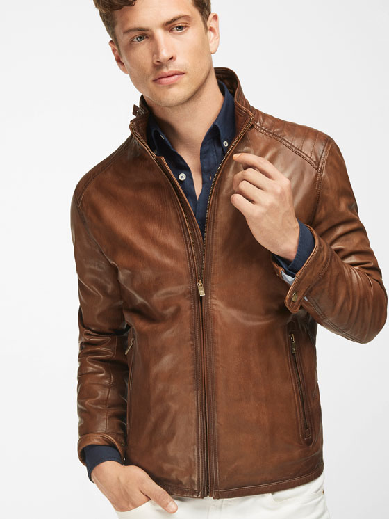 Leather Jackets Men Ukraine Massimo Dutti Nappa Jacket With Tab Detail