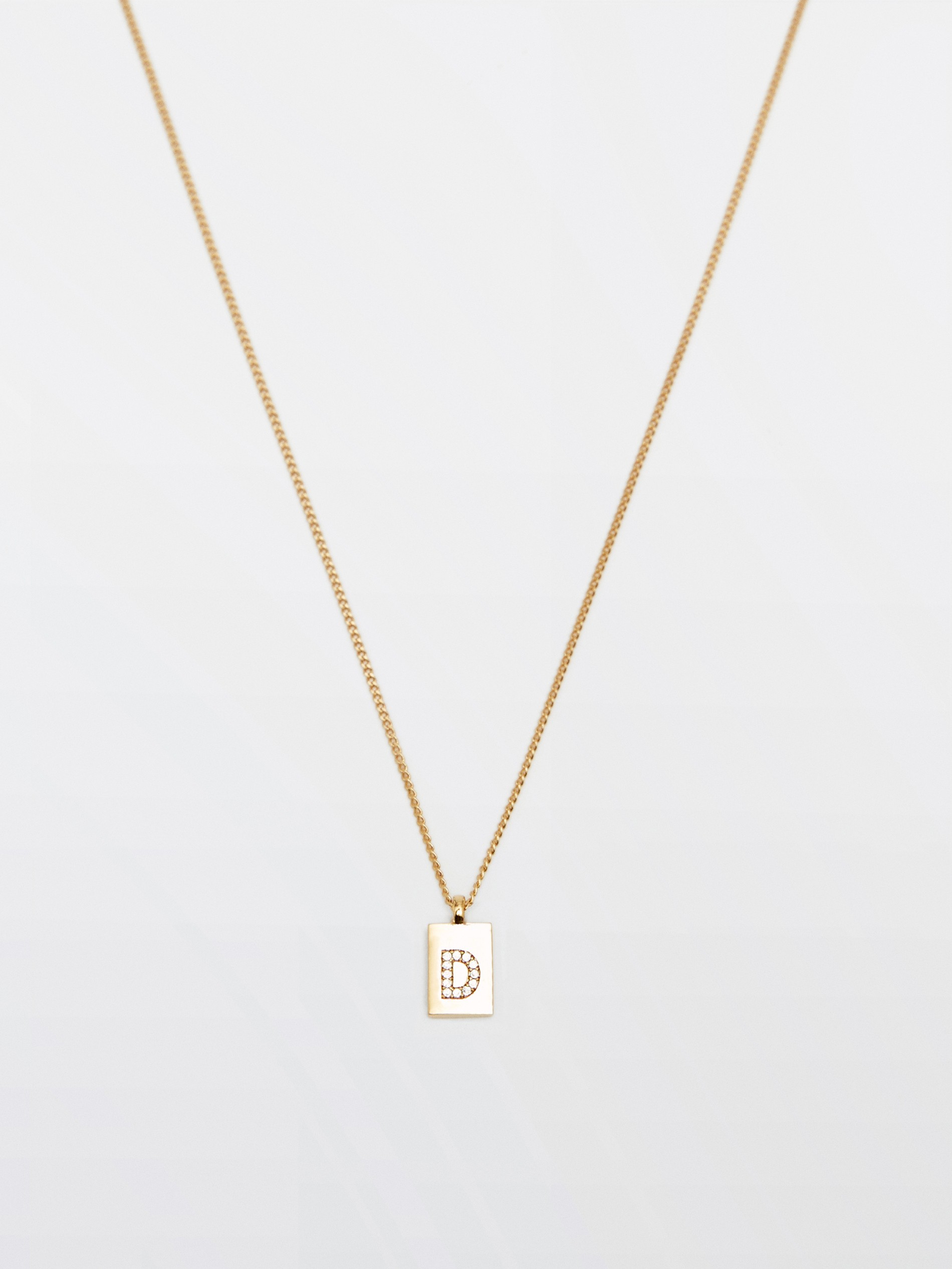 s Gold-plated letter d necklace Massimo 