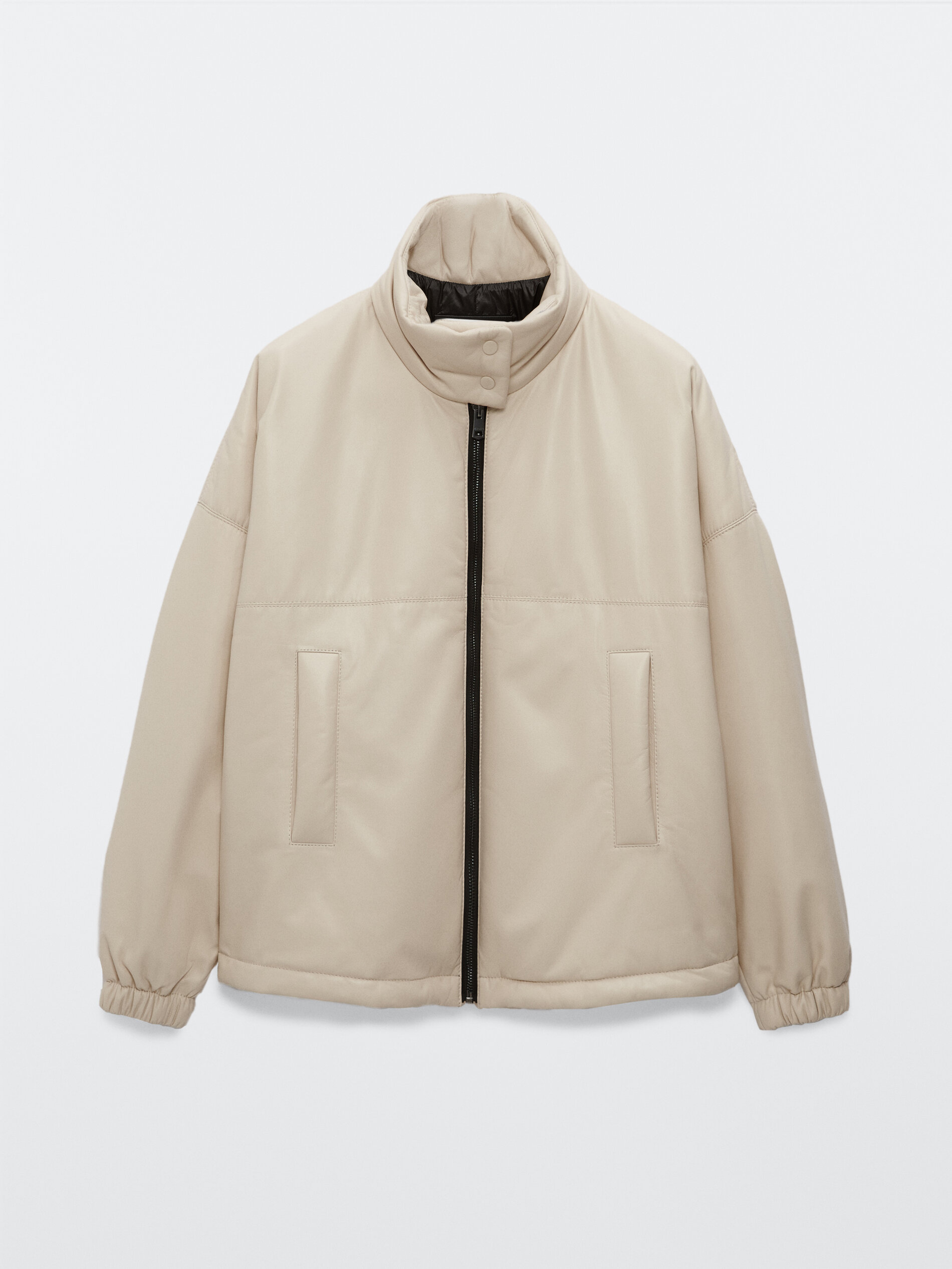 nappa leather bomber jacket