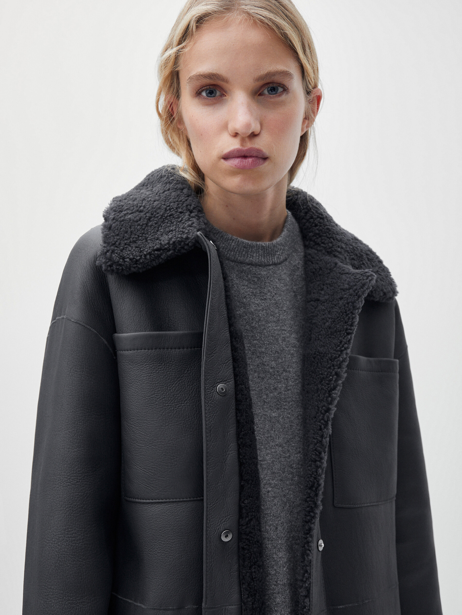 massimo dutti reversible coat