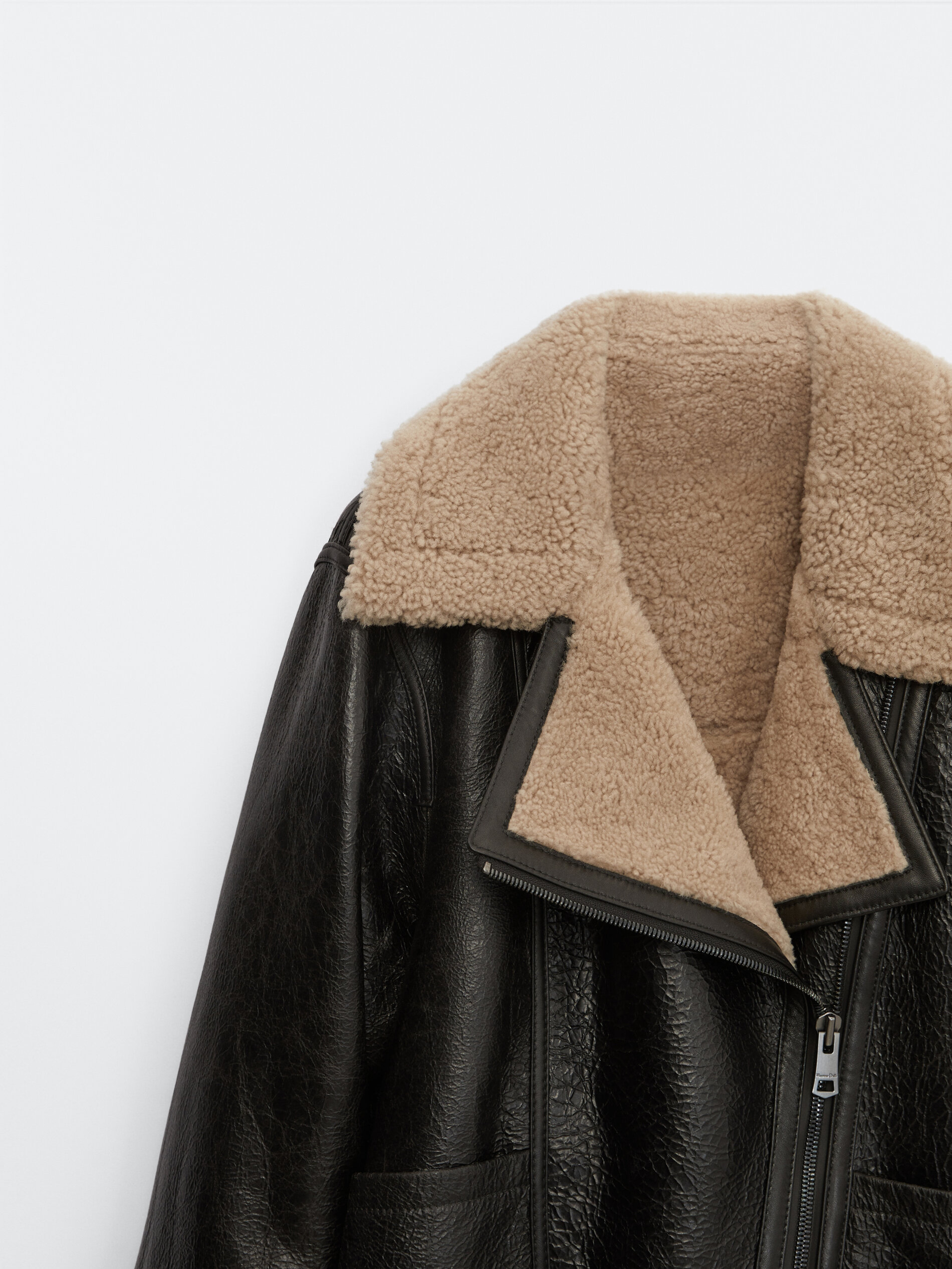 massimo dutti shearling jacket