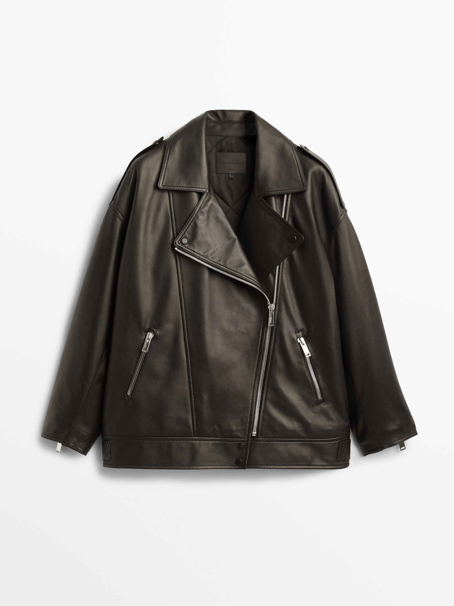 oversize leather jacket