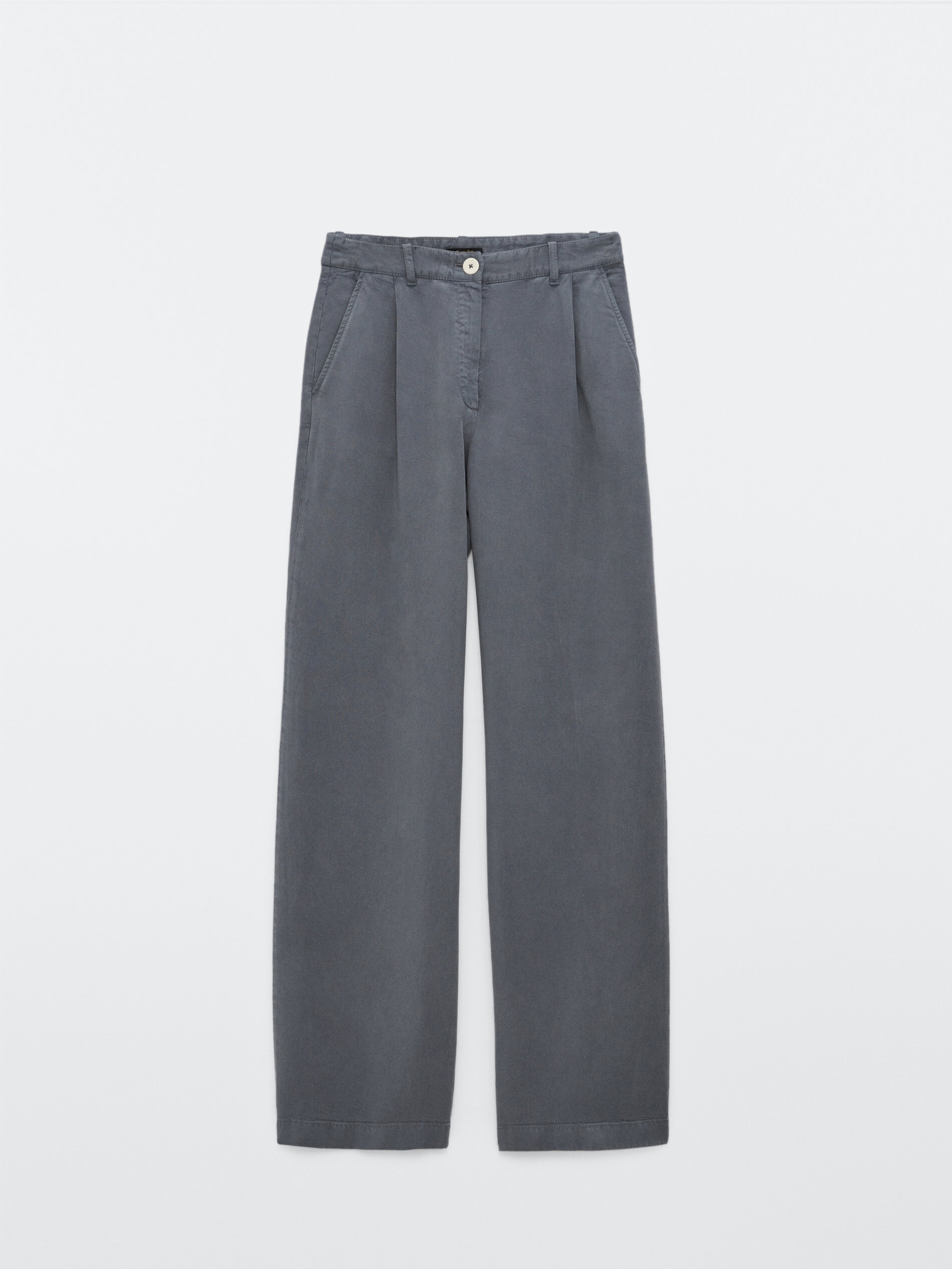 Pantalón fluido lyocell lino - Mujer - Massimo Dutti España