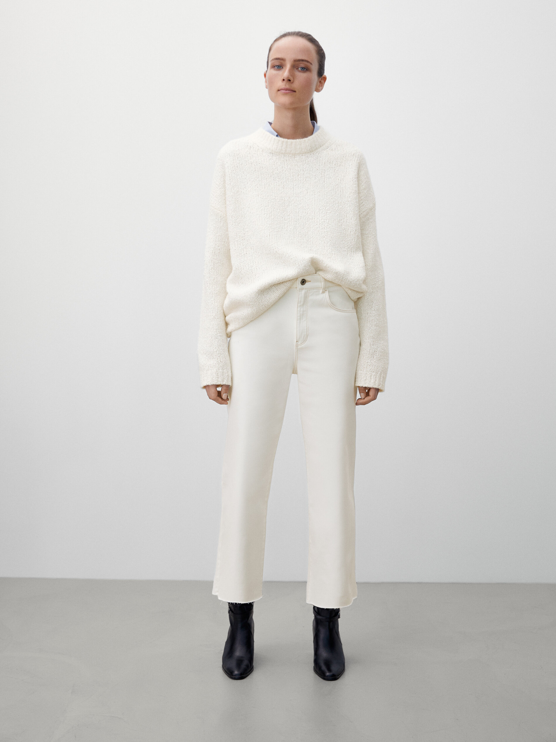 Cropped wide-leg jeans - Women 