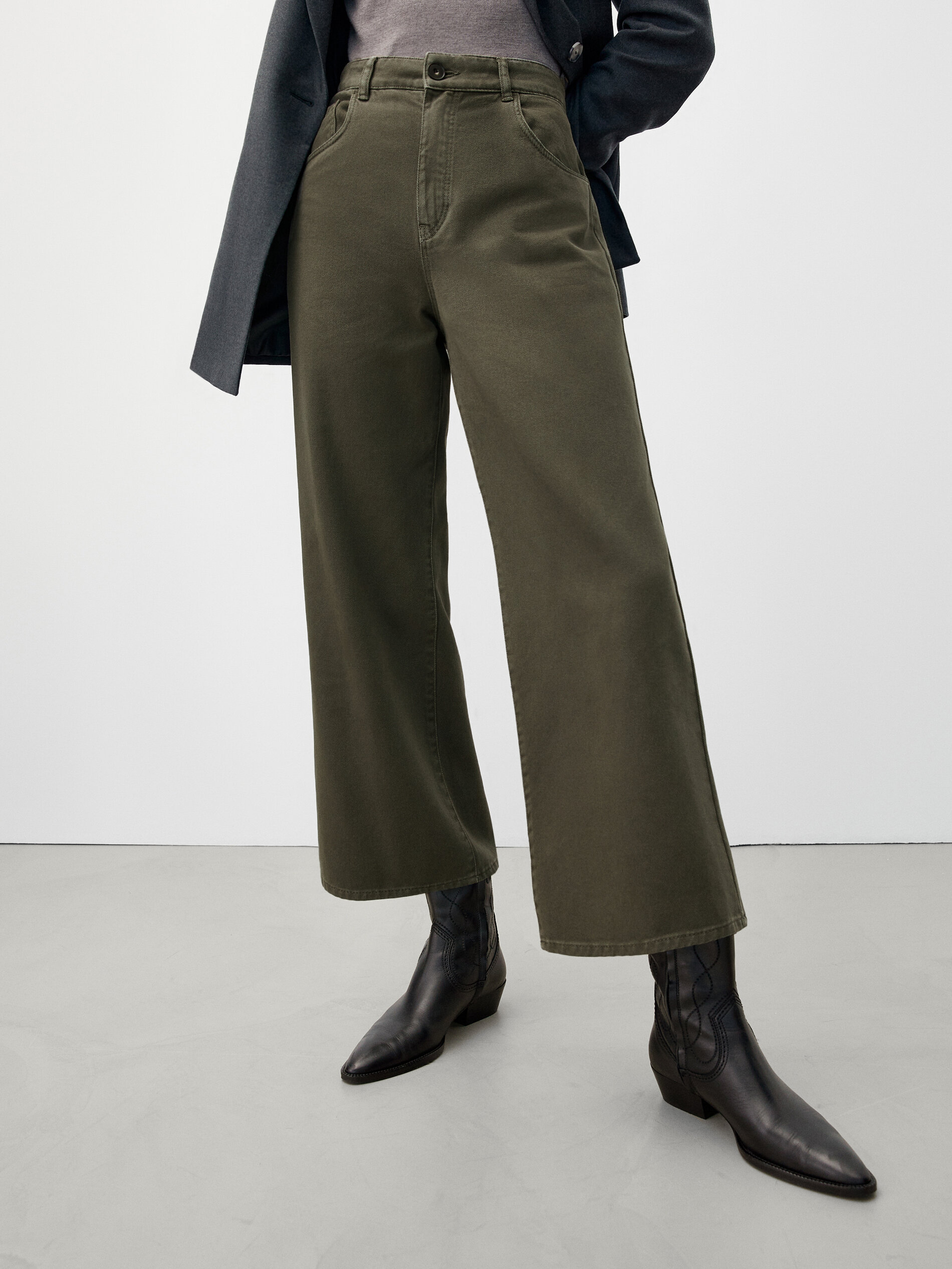 null´s Cropped wide-leg jeans Massimo Dutti United Kingdom