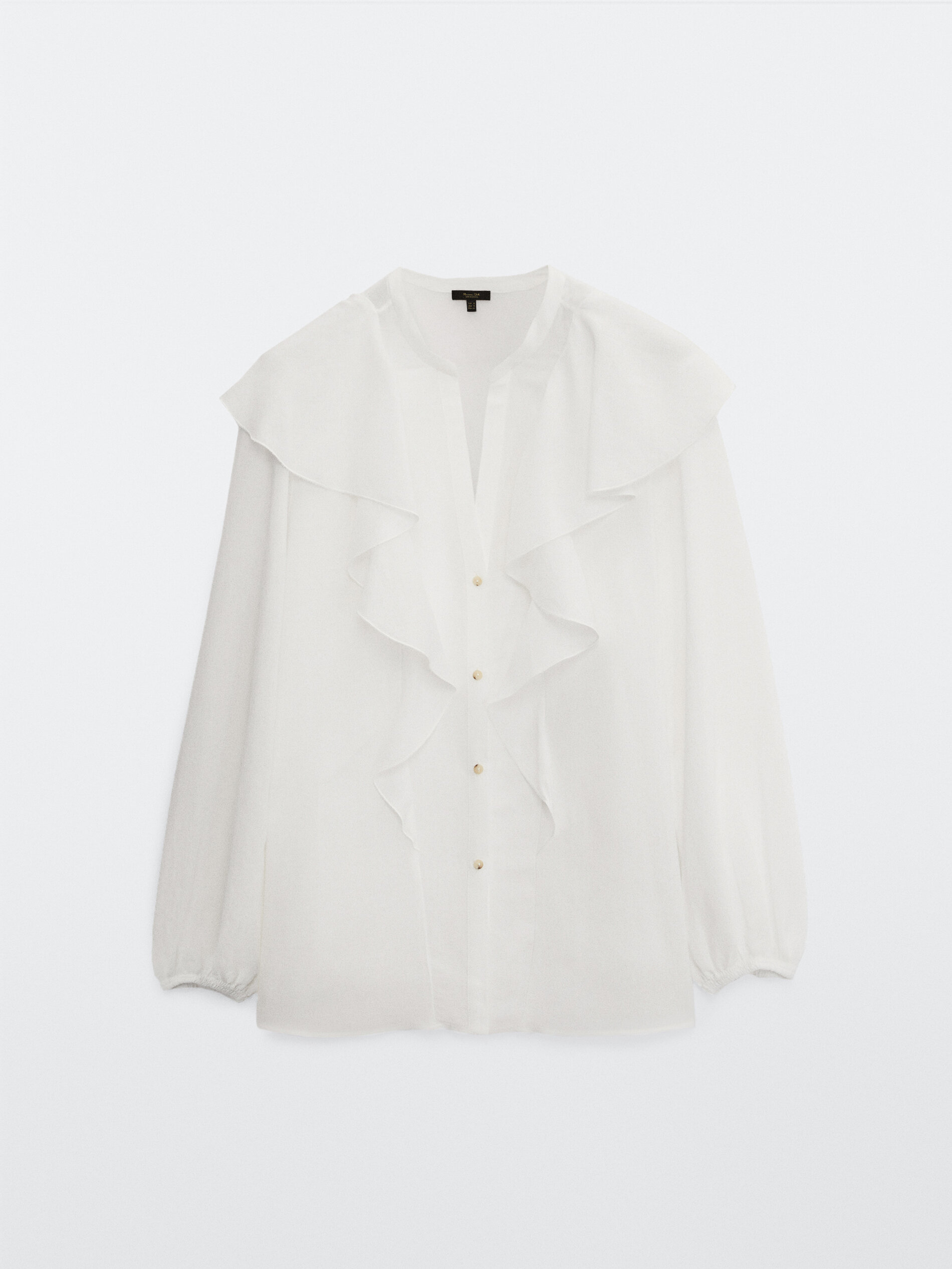 Ruffled blouse - Skinny - Denim 