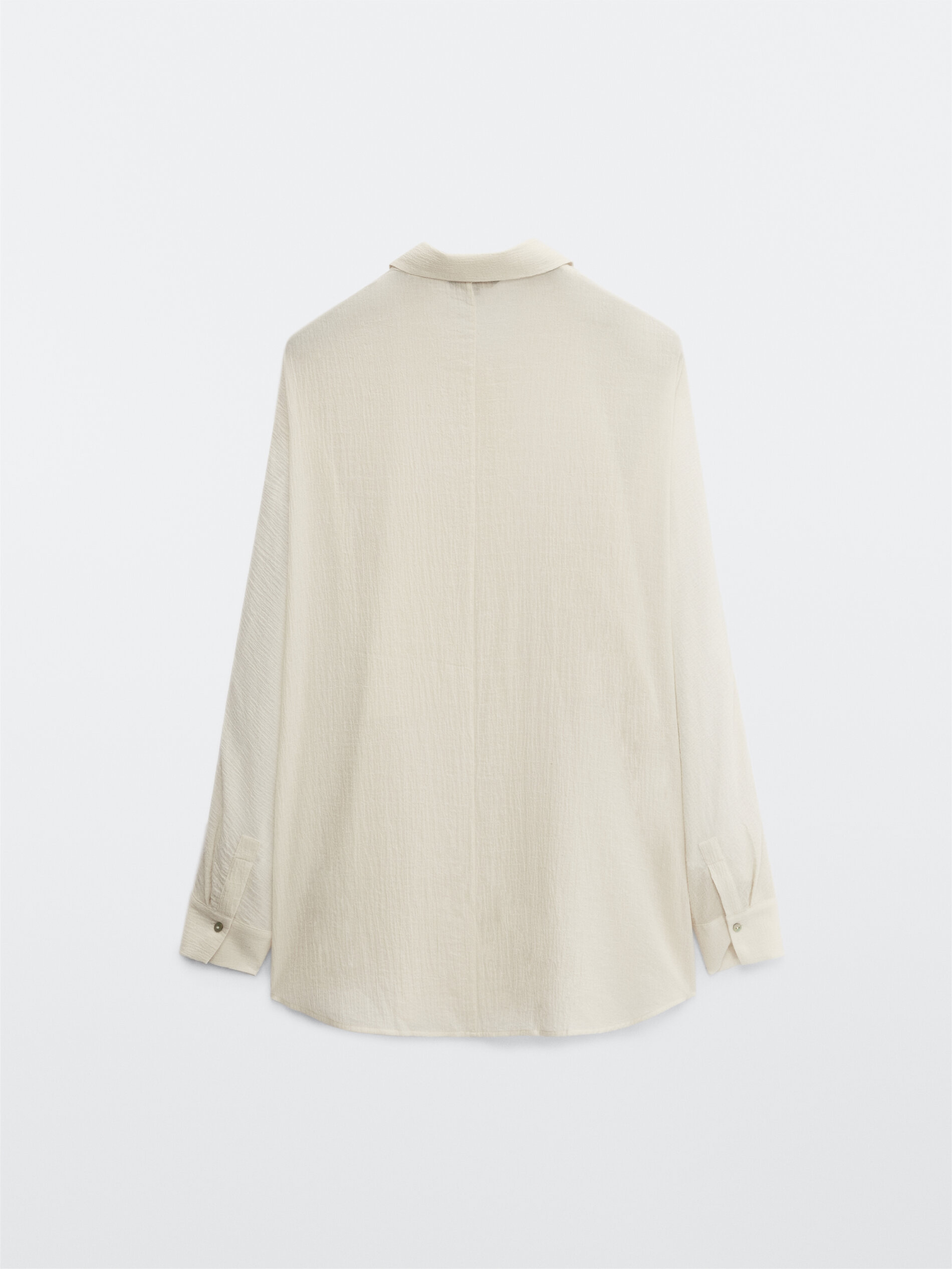 Textured cotton shirt with pockets - null - Massimo Dutti