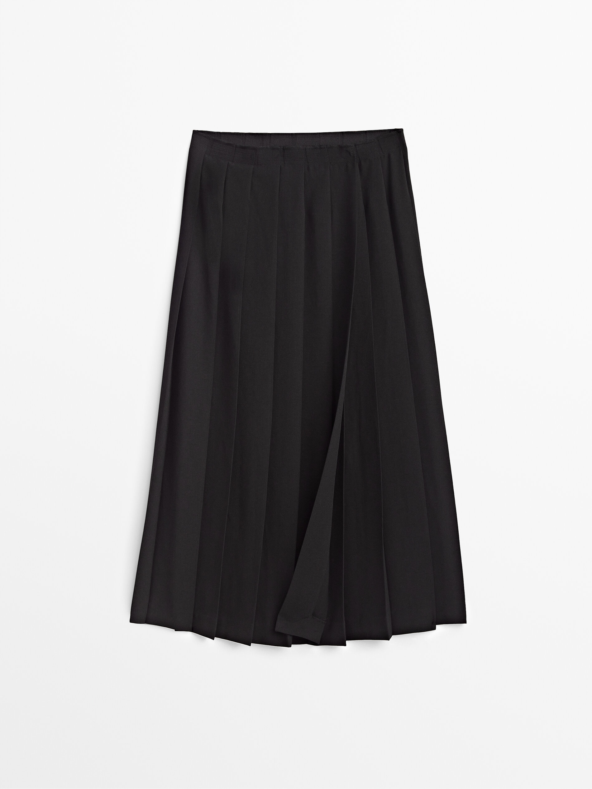 black pleated skirt cheap