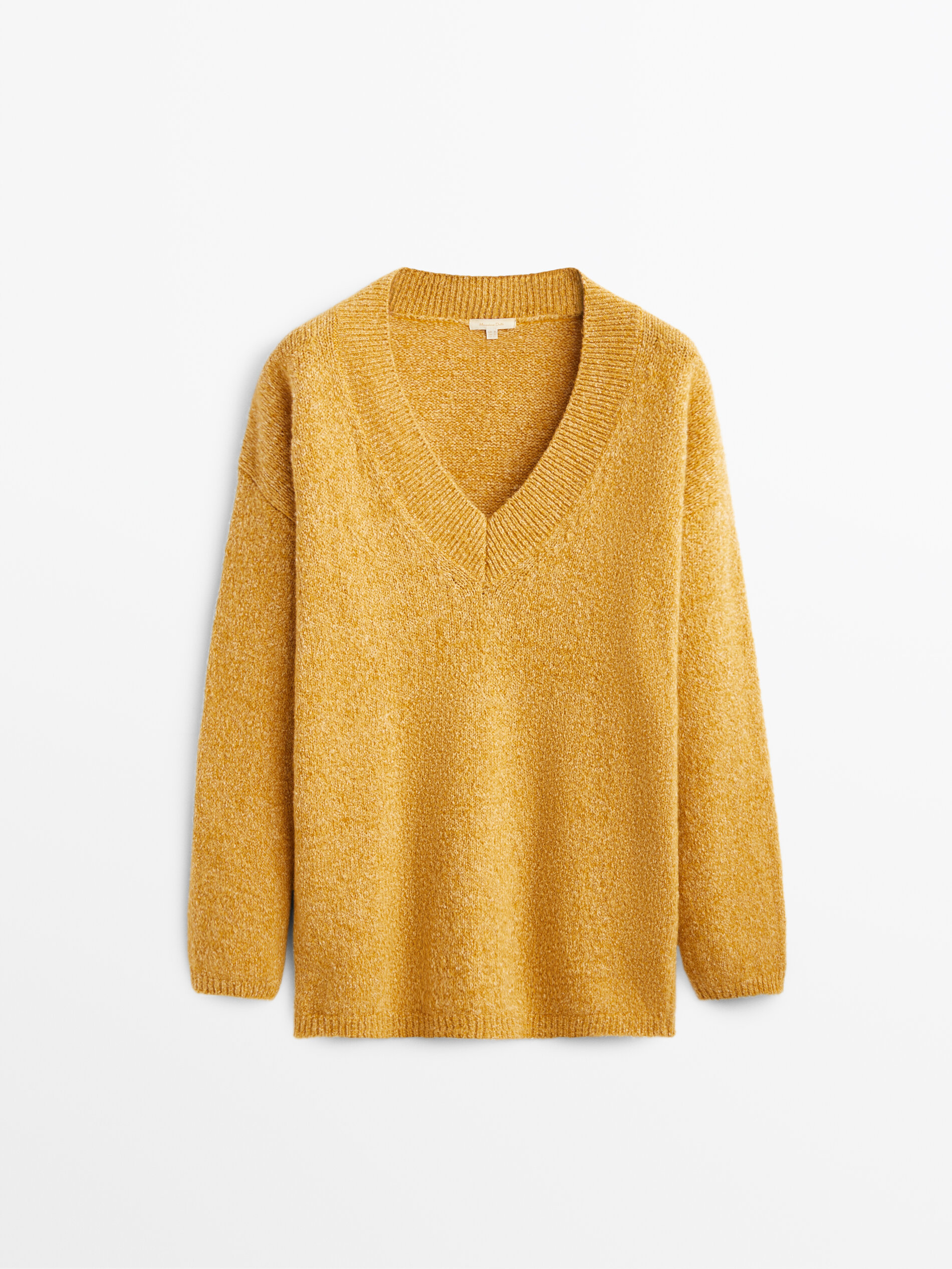 v neck chunky sweater