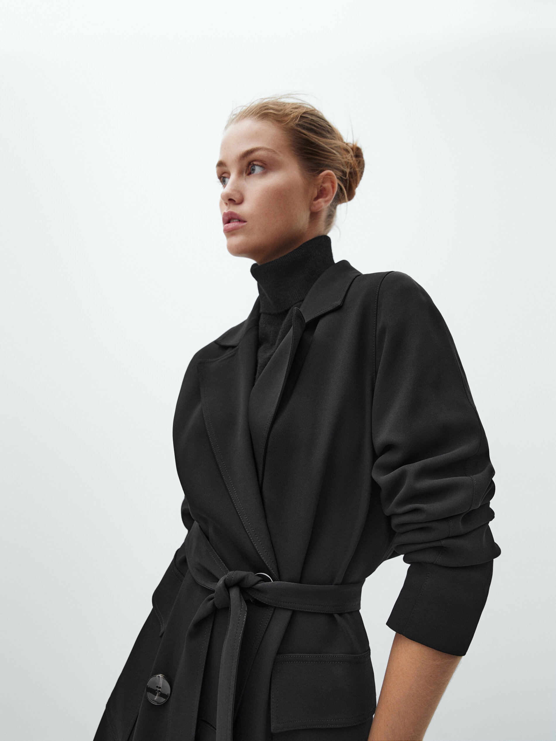 massimo dutti black coat