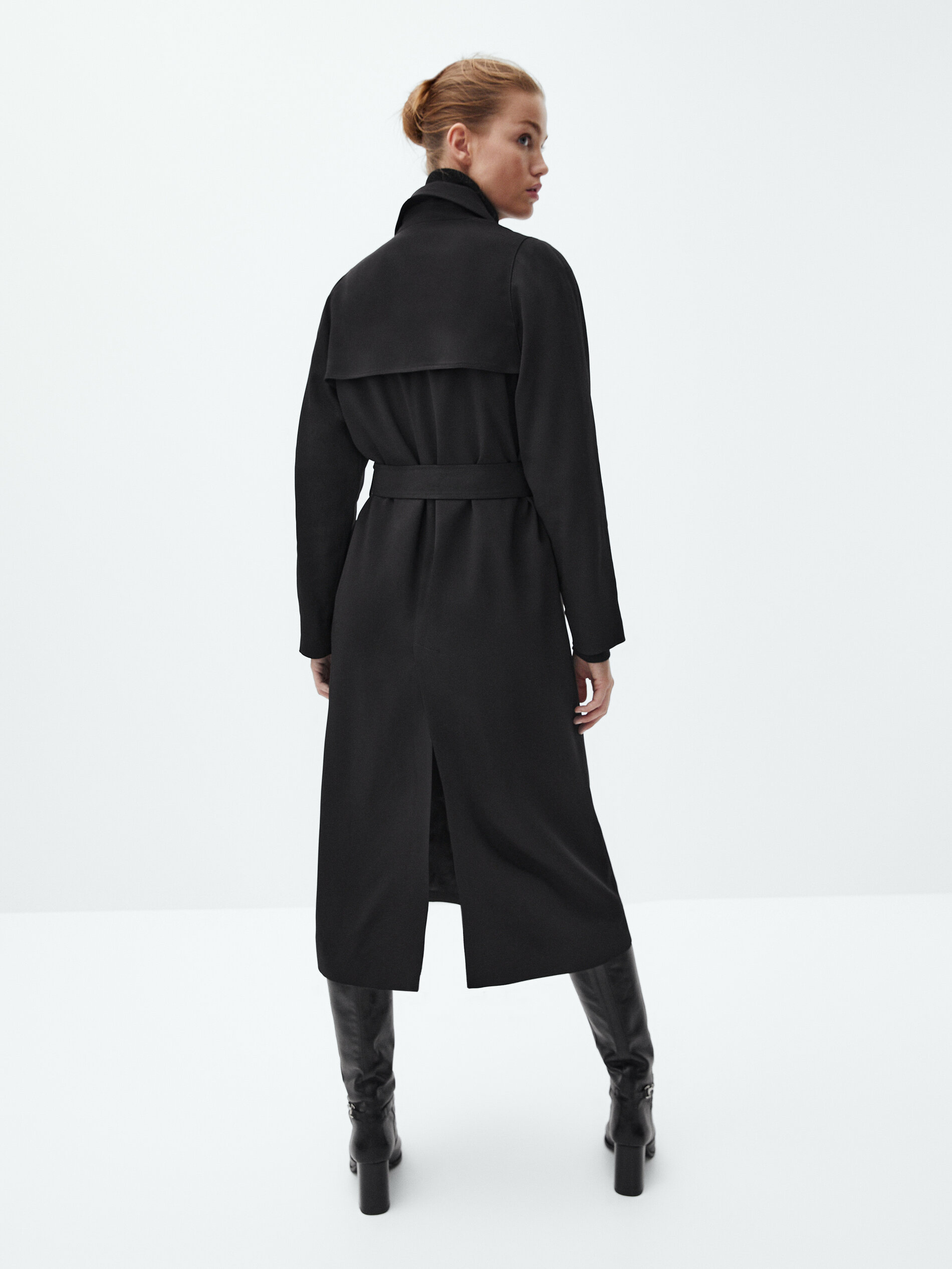 massimo dutti black coat