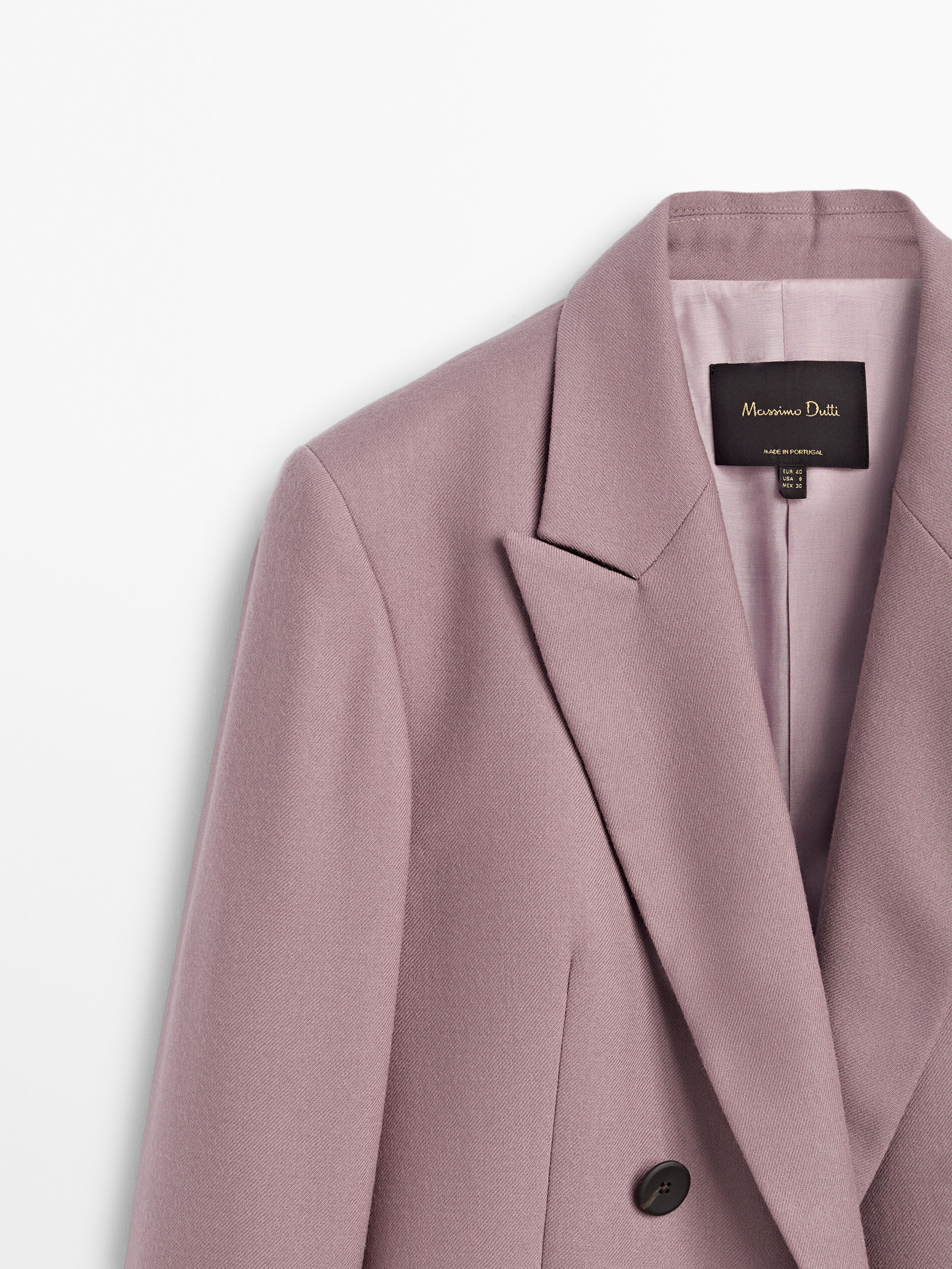 massimo dutti pink blazer