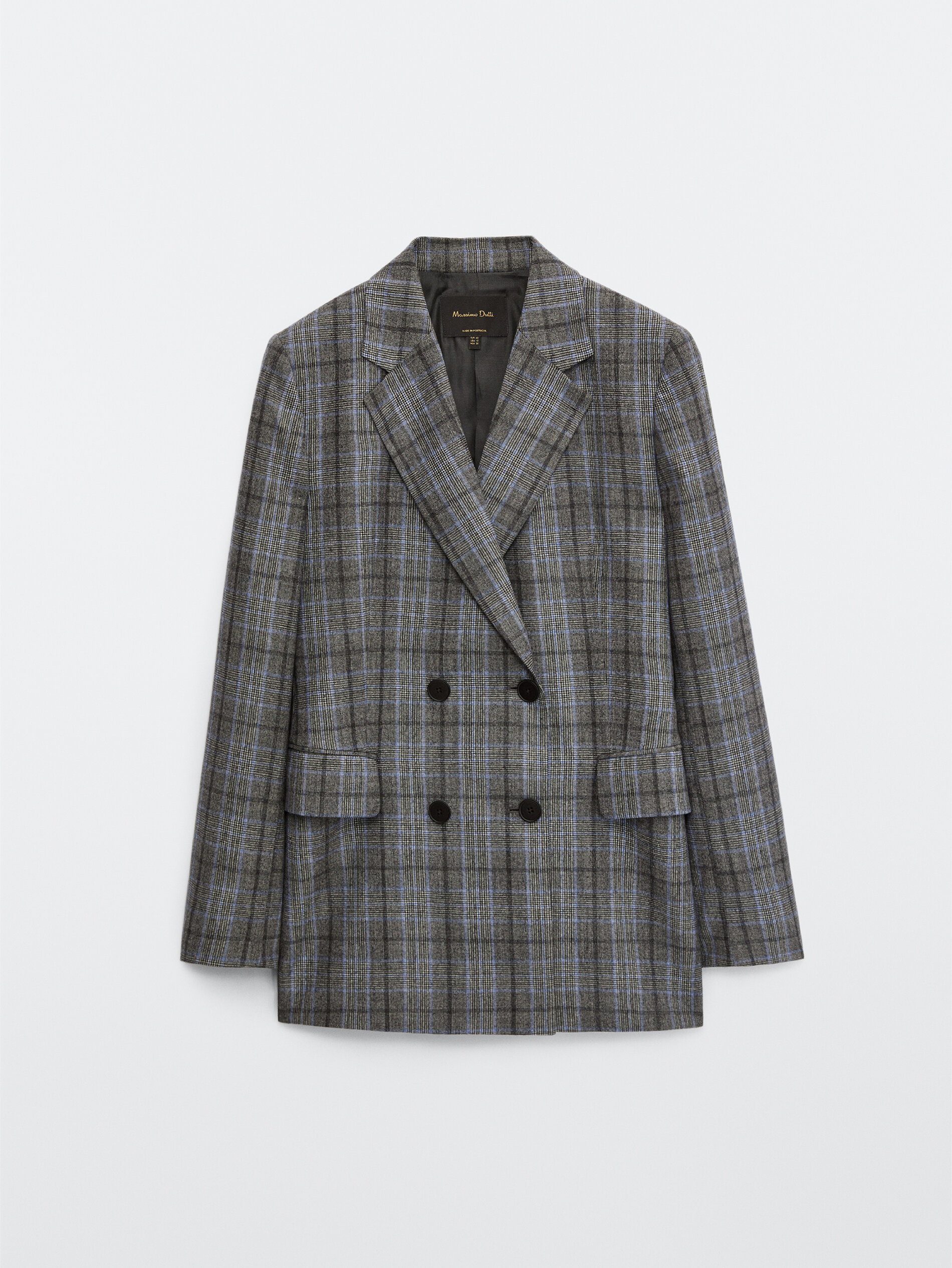 monochrome check blazer