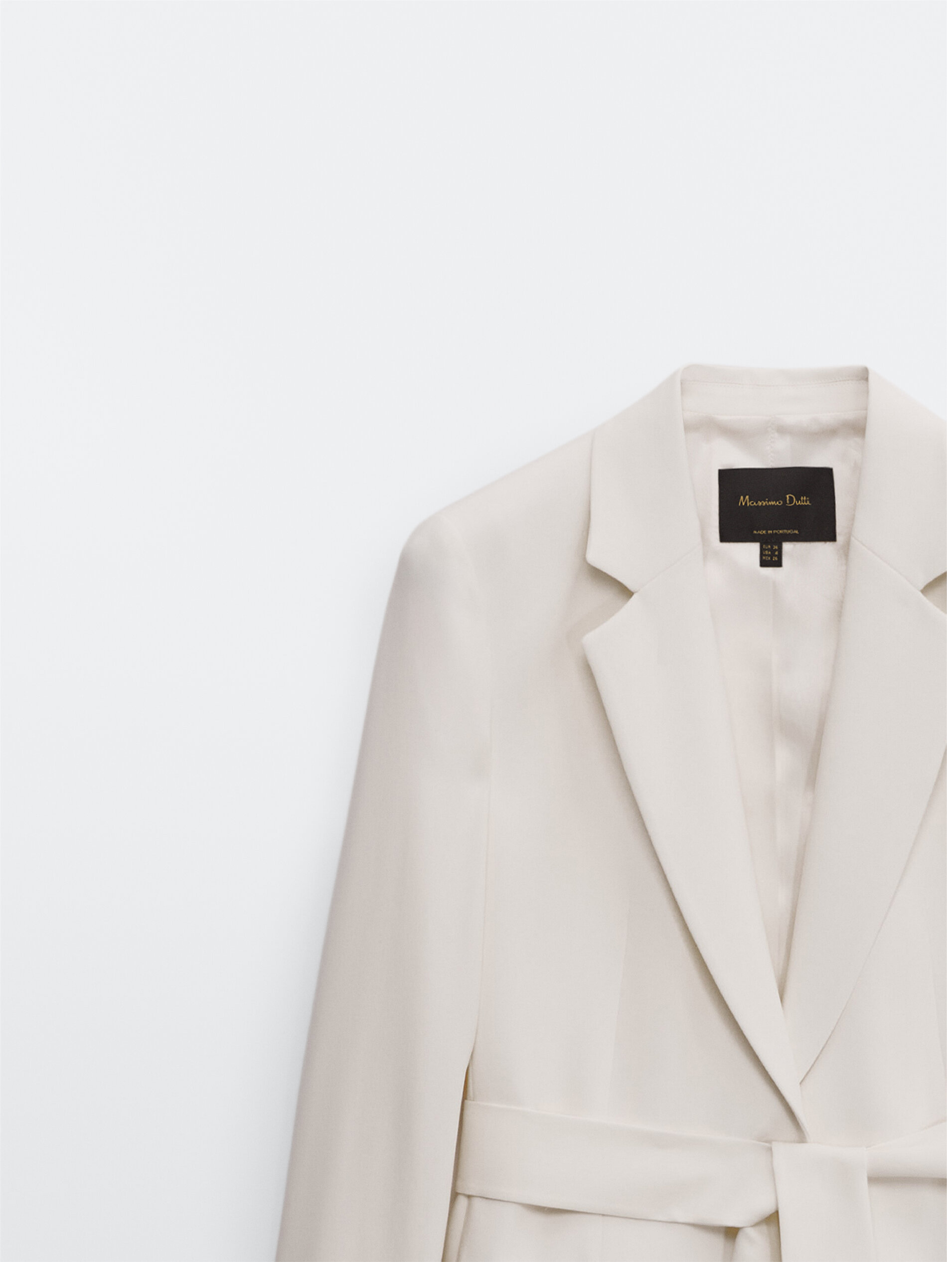 massimo dutti white blazer