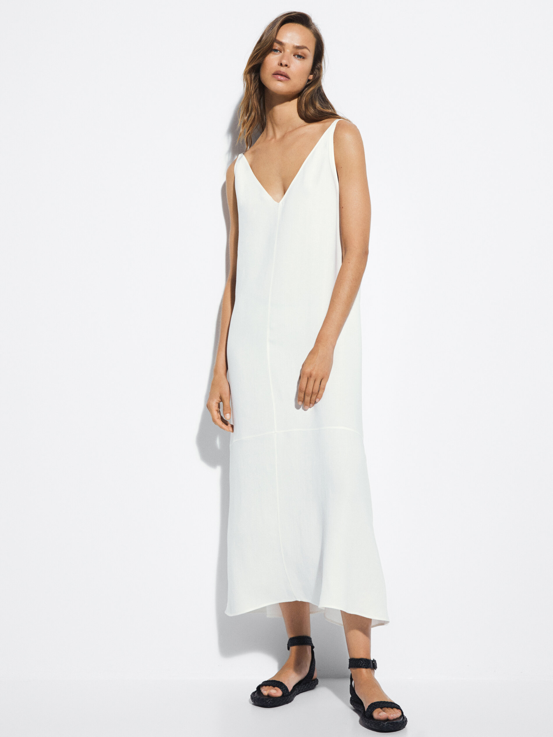 robe blanche massimo dutti