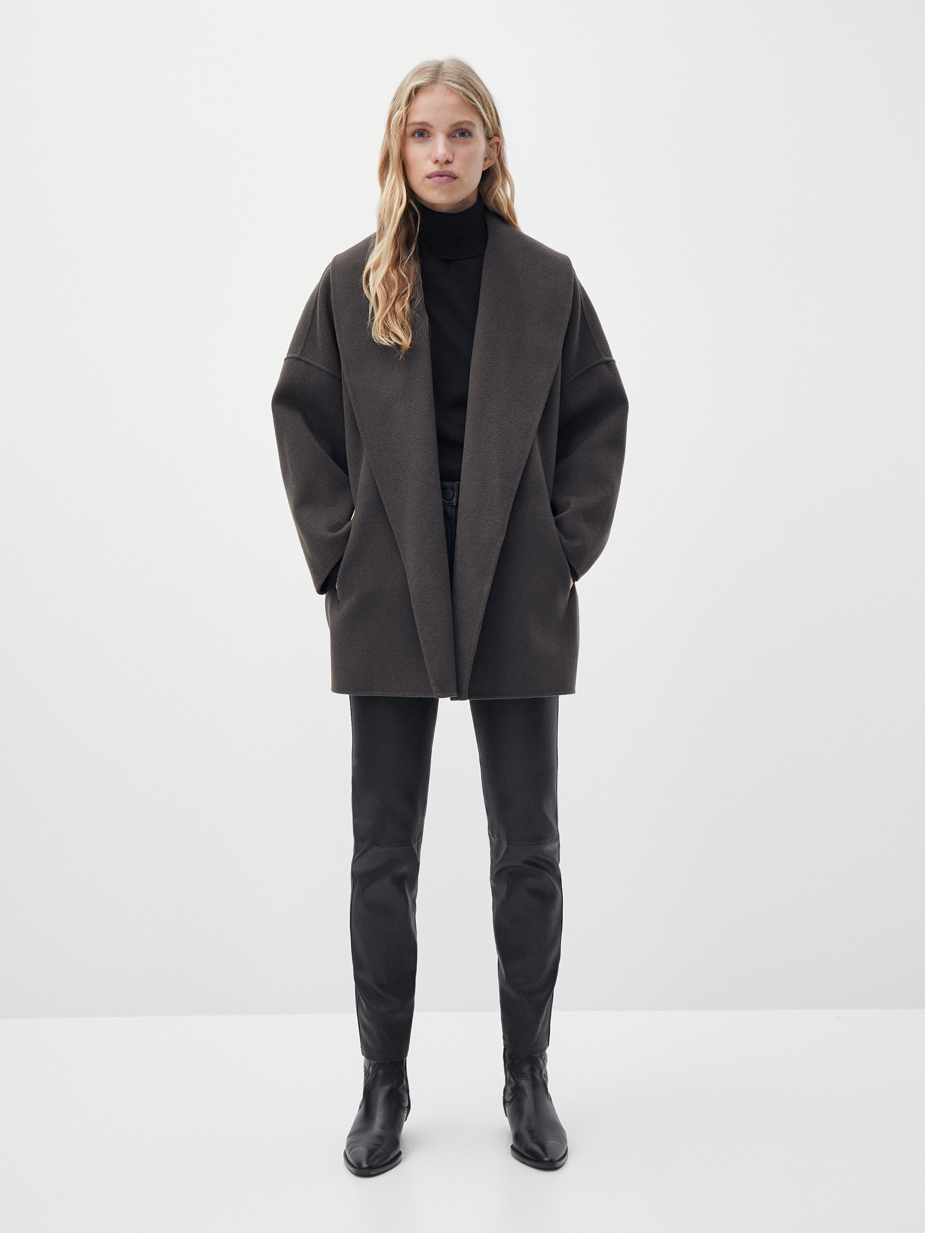 massimo dutti grey coat