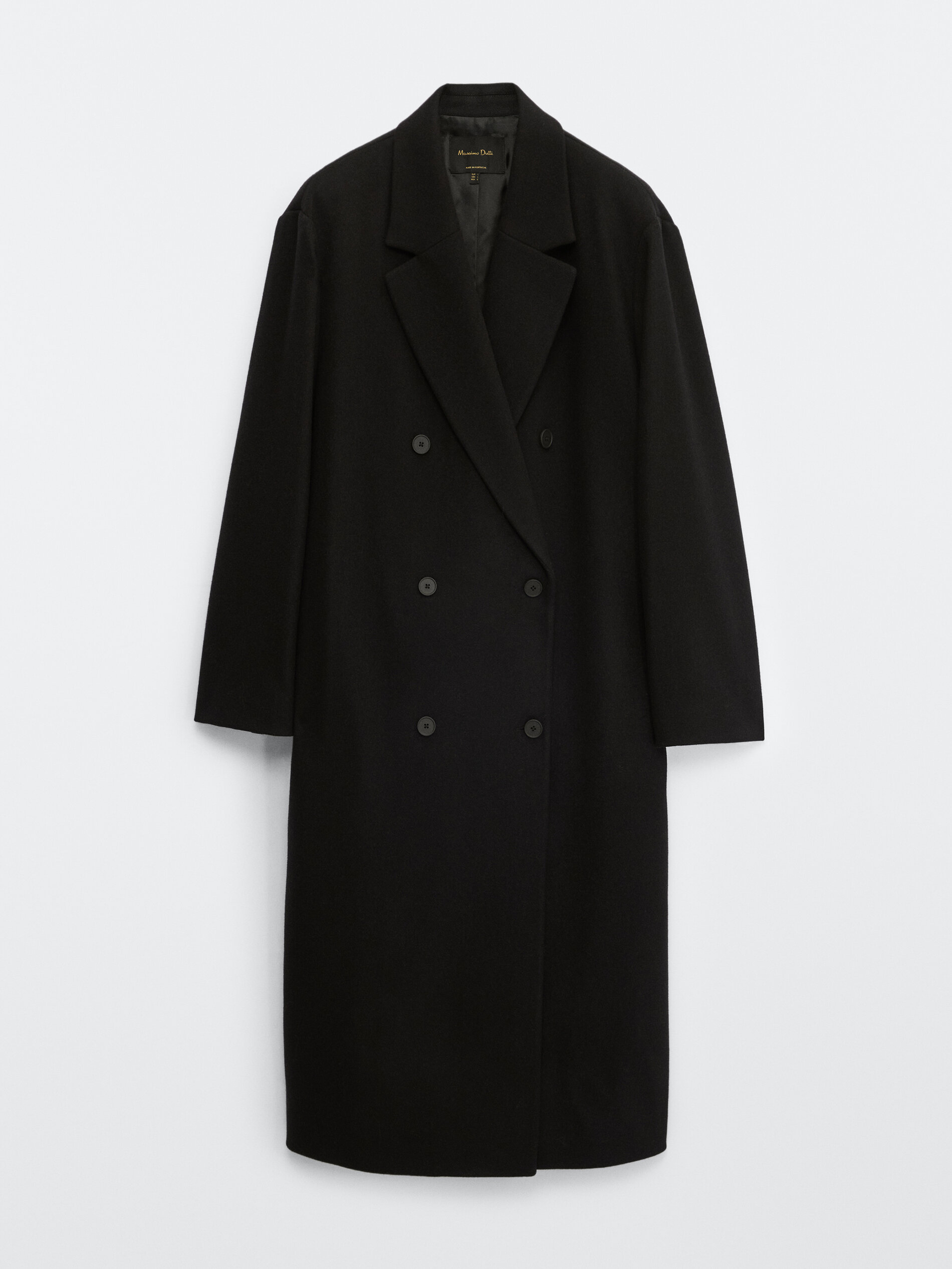 massimo dutti black coat