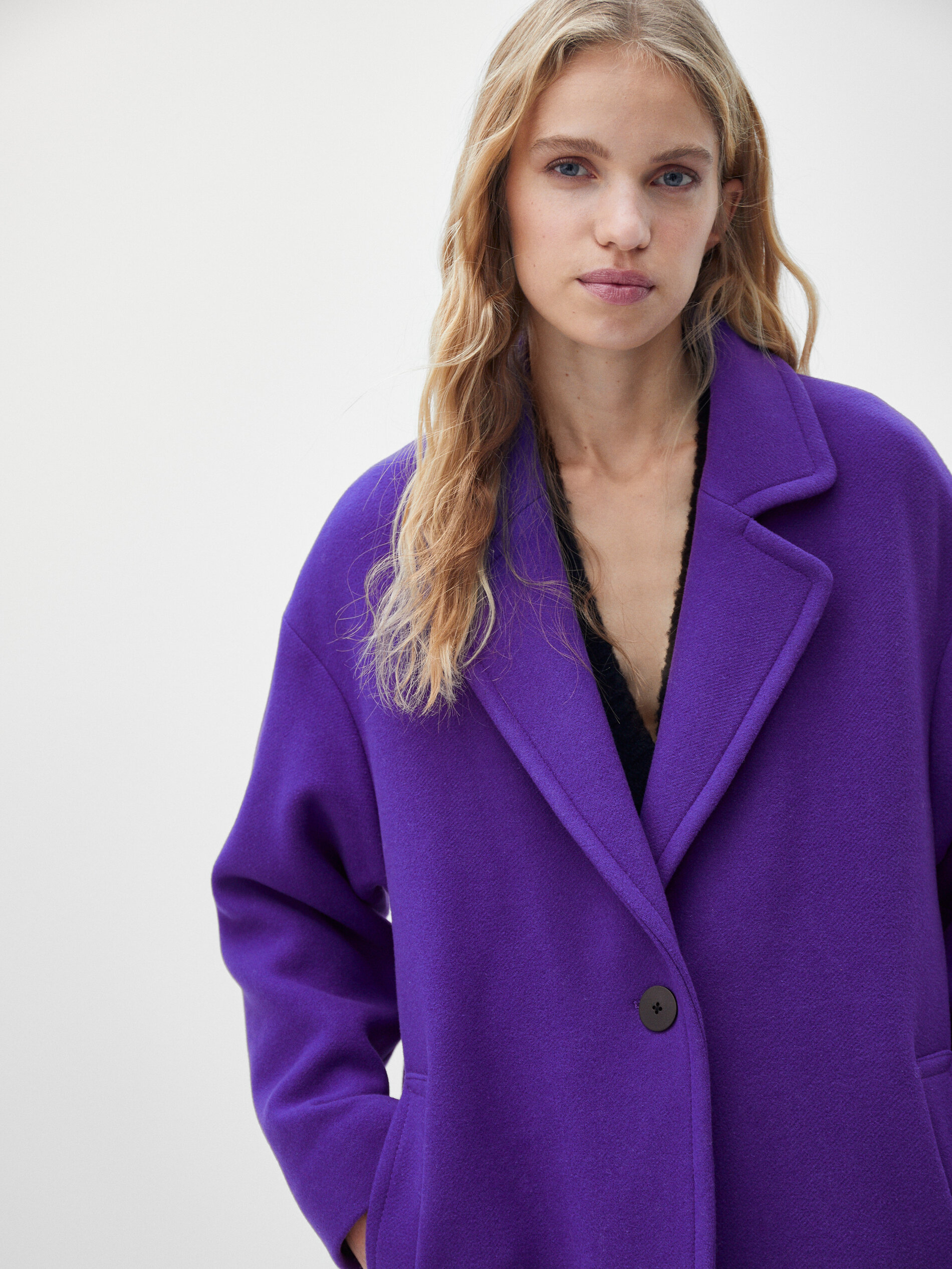lilac wool coat