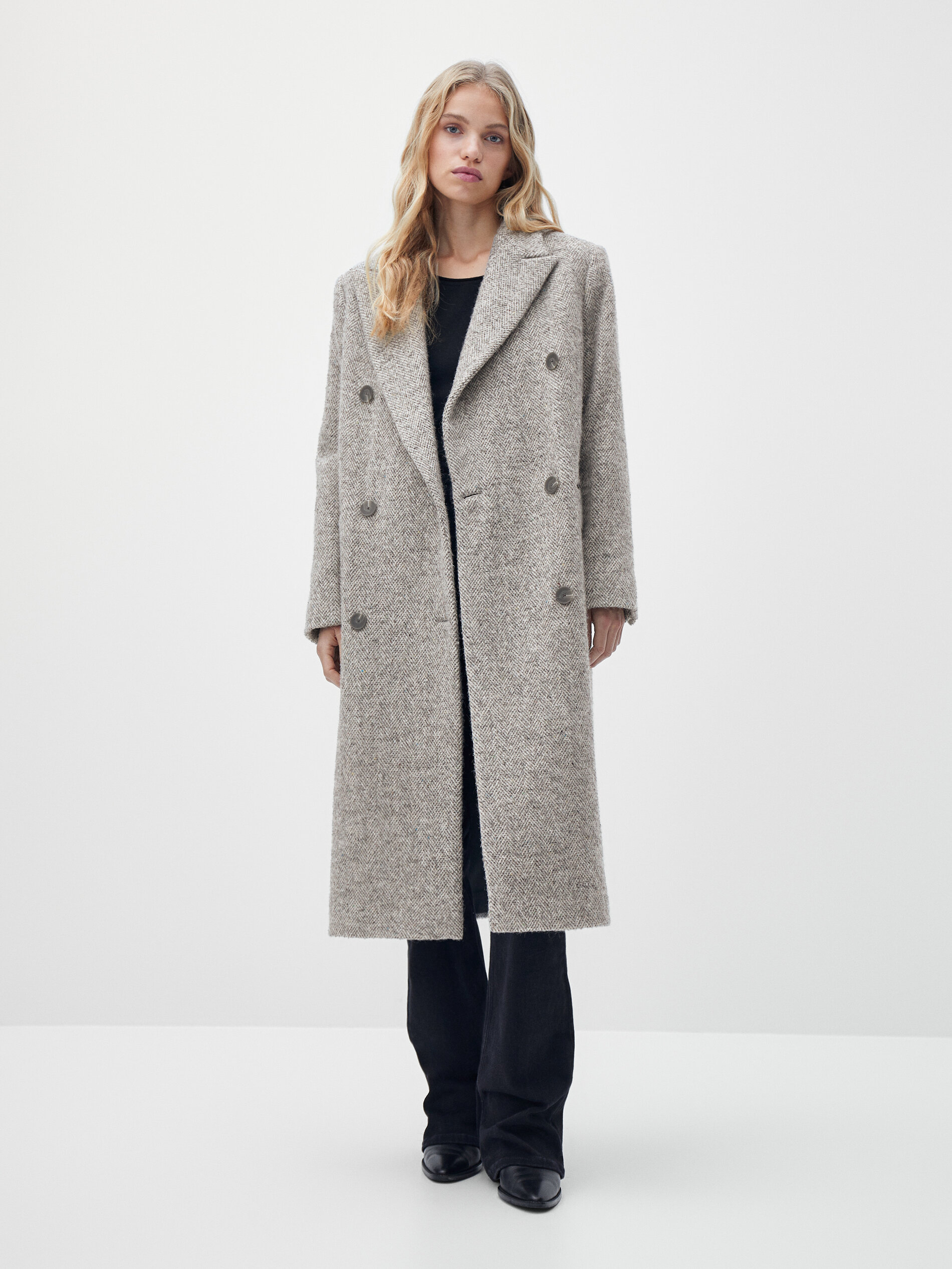 long grey coat