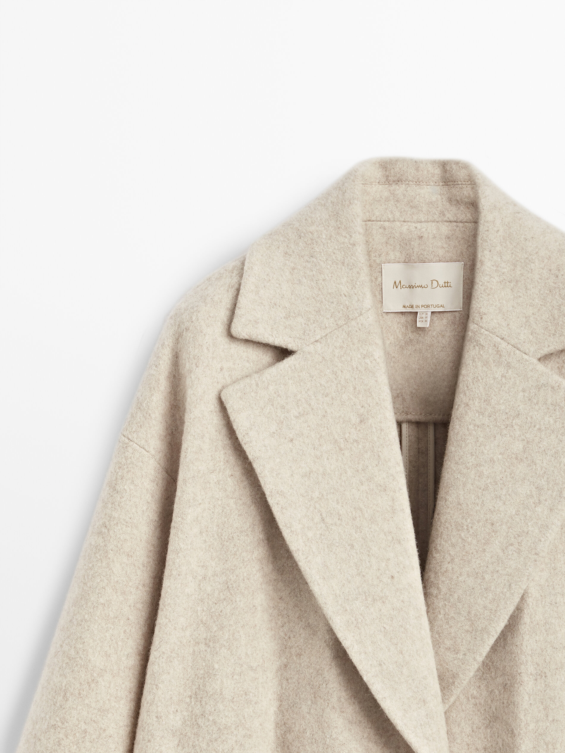 massimo dutti beige coat