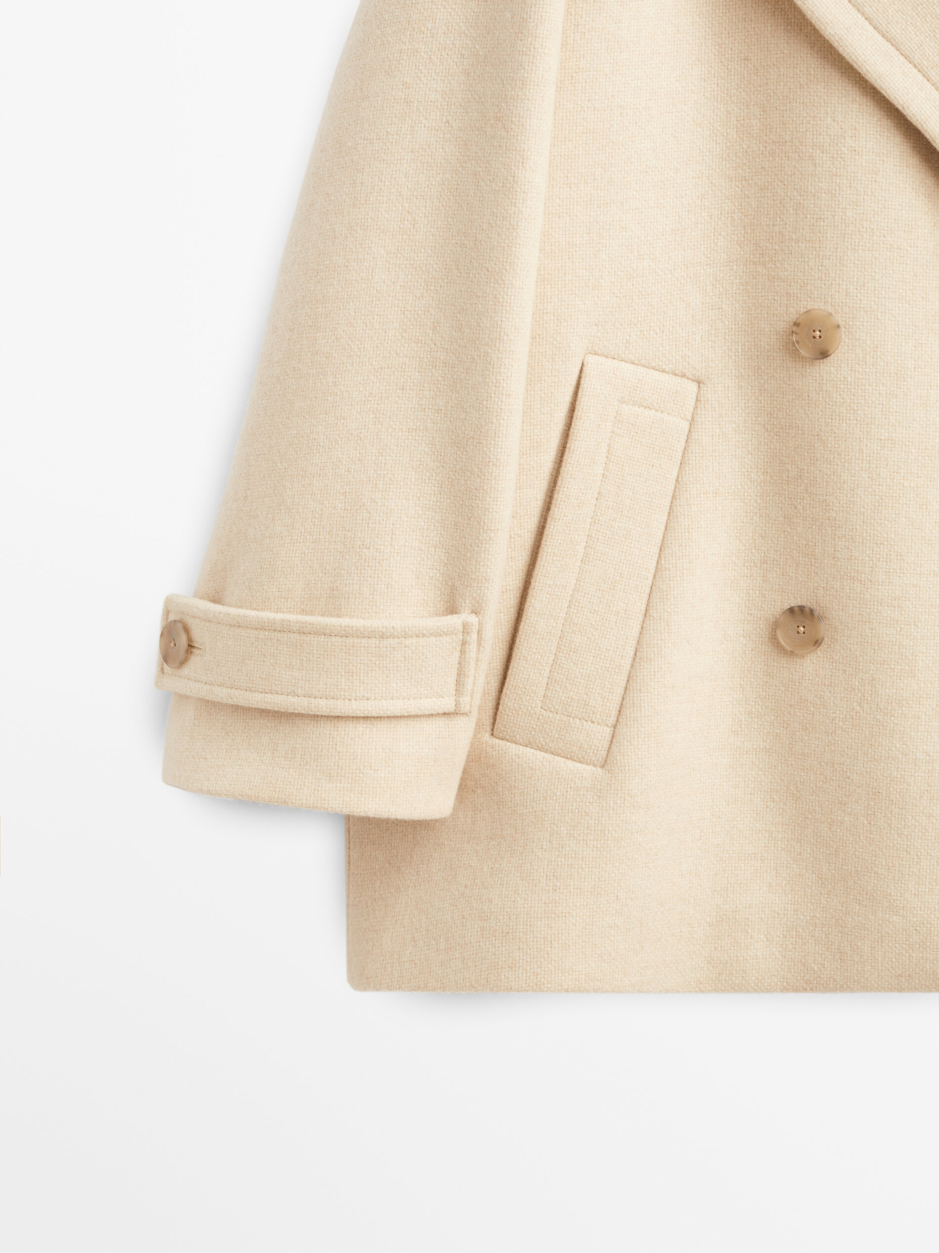 ecru wool coat