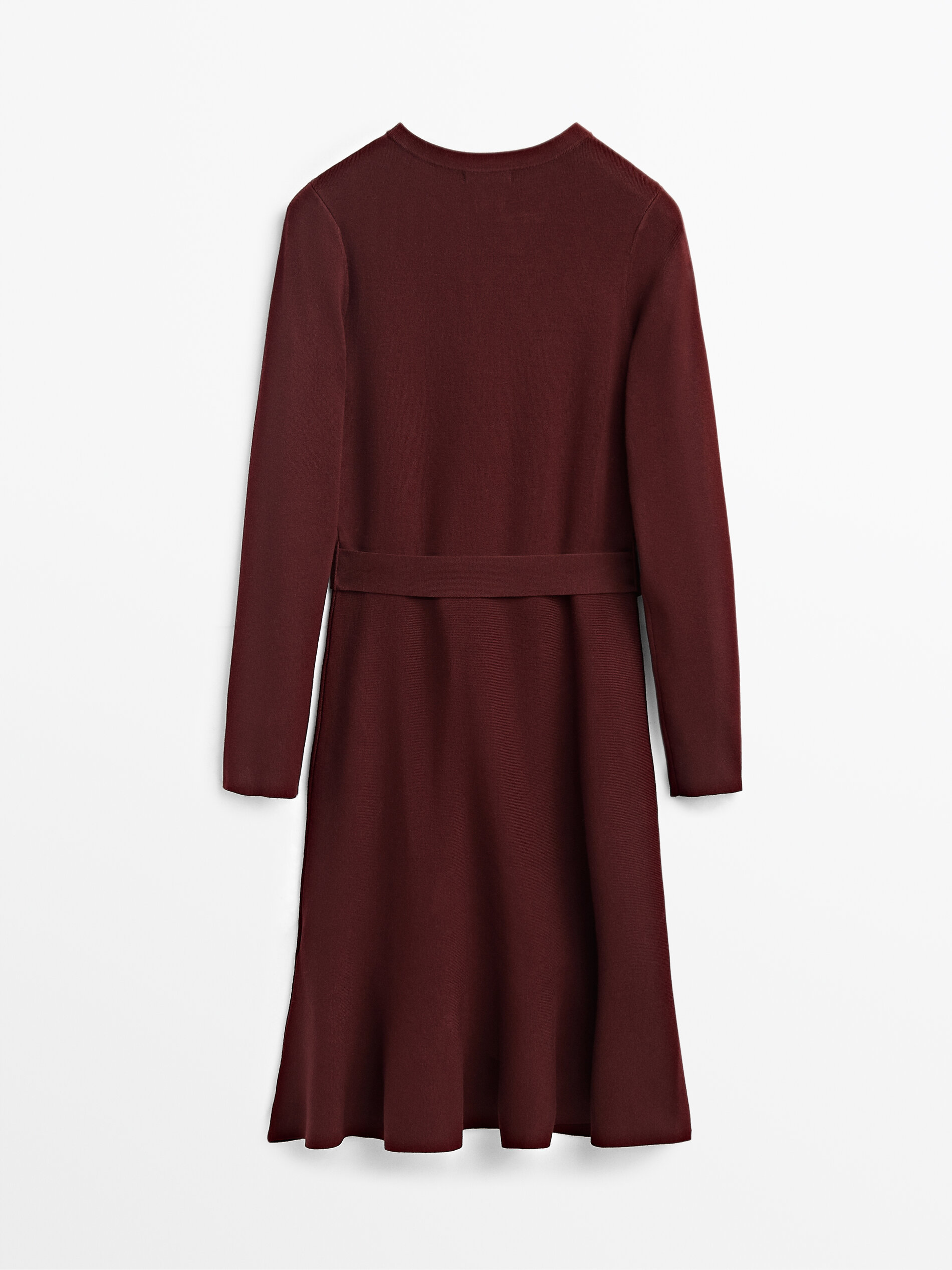 massimo dutti burgundy dress