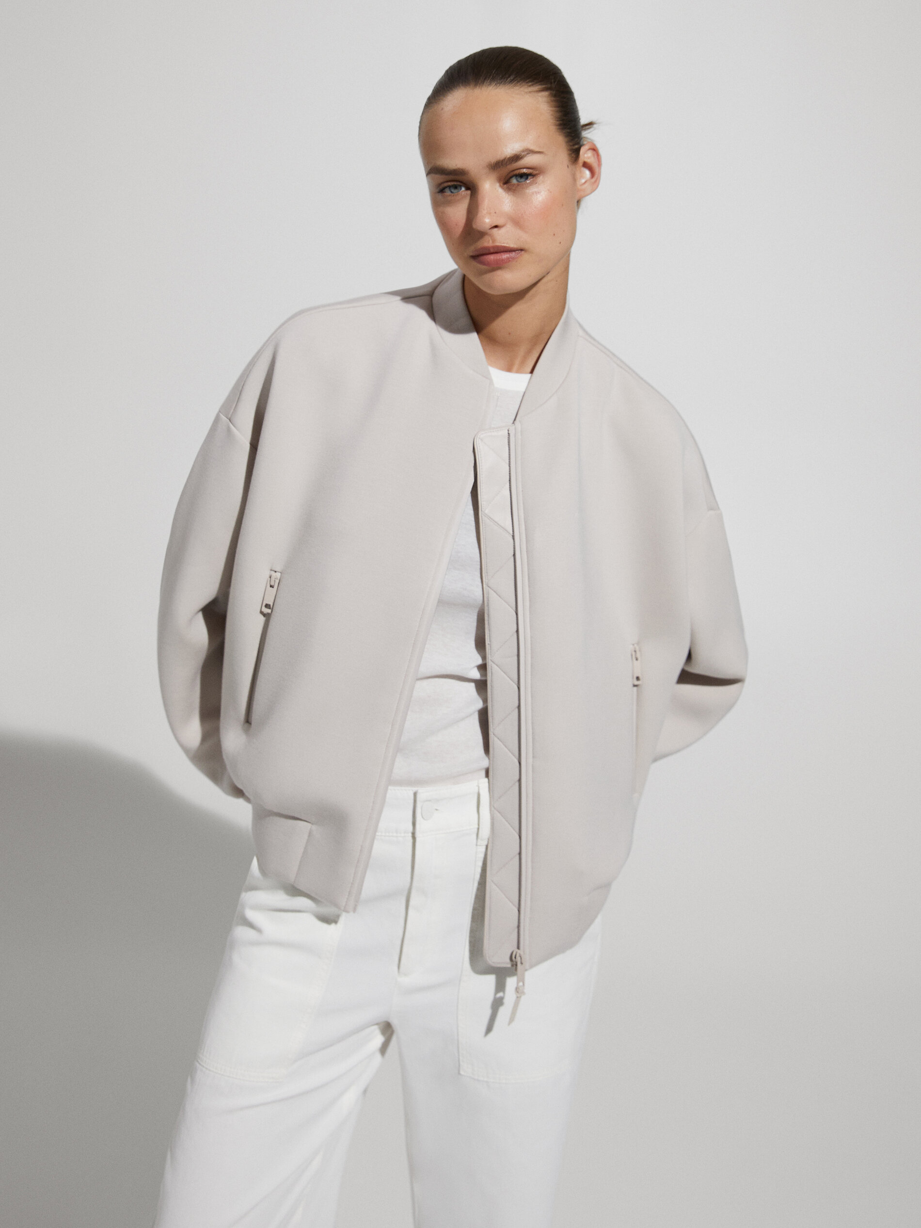 oversized teddy coat cream