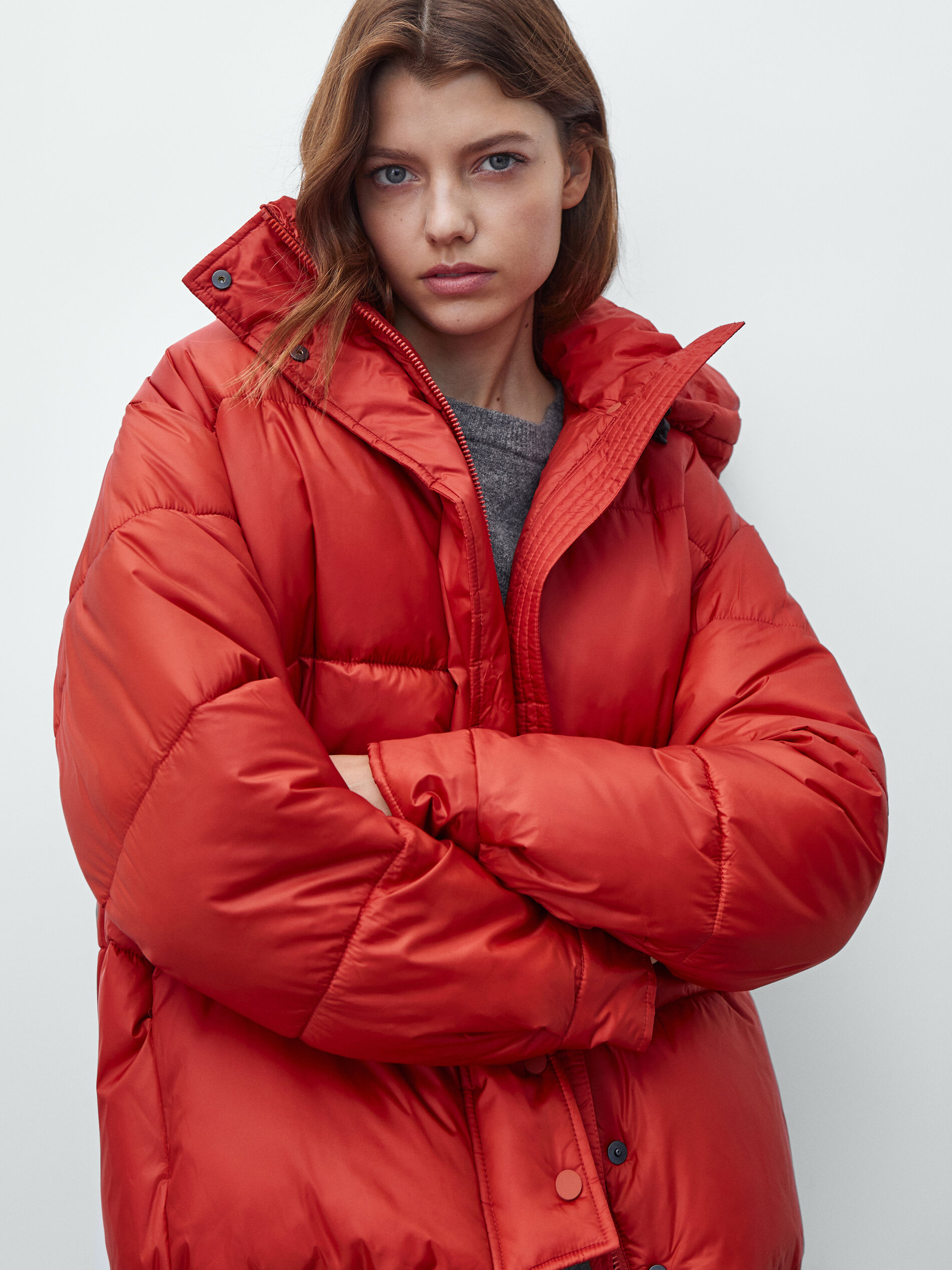 Oversize puffer jacket - Massimo Dutti