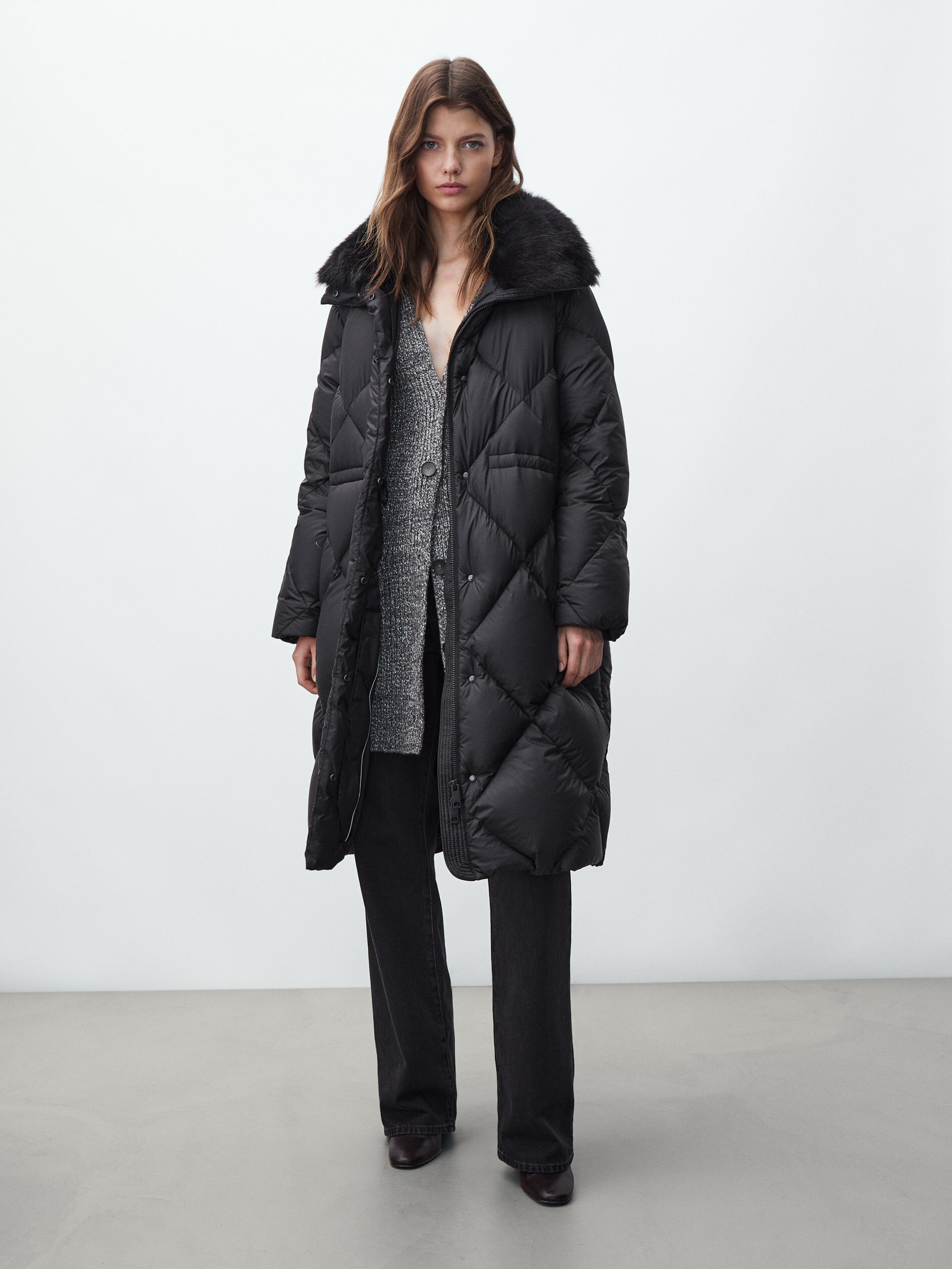 massimo dutti puffer coat