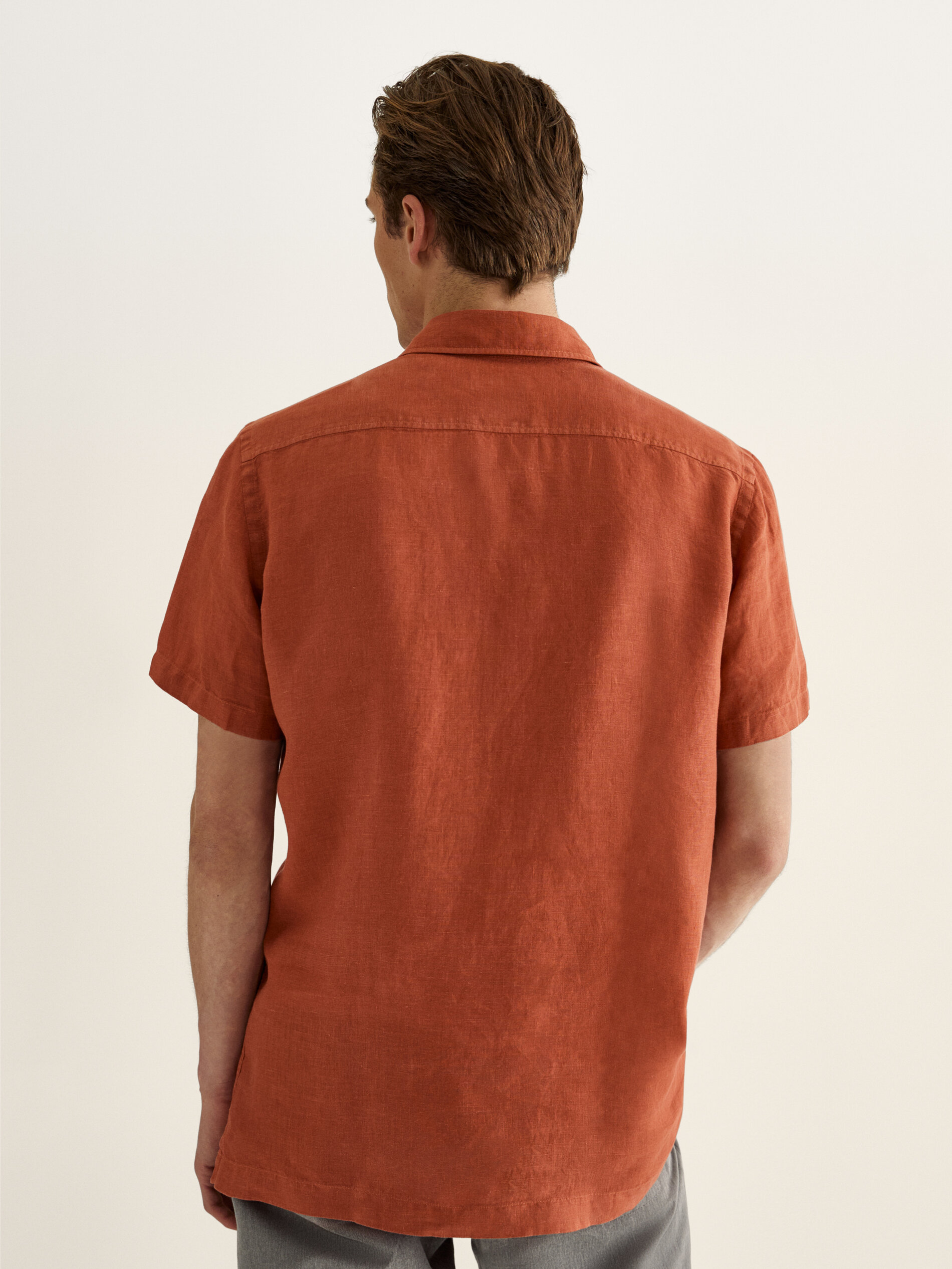 s Regular fit short sleeve linen shirt 