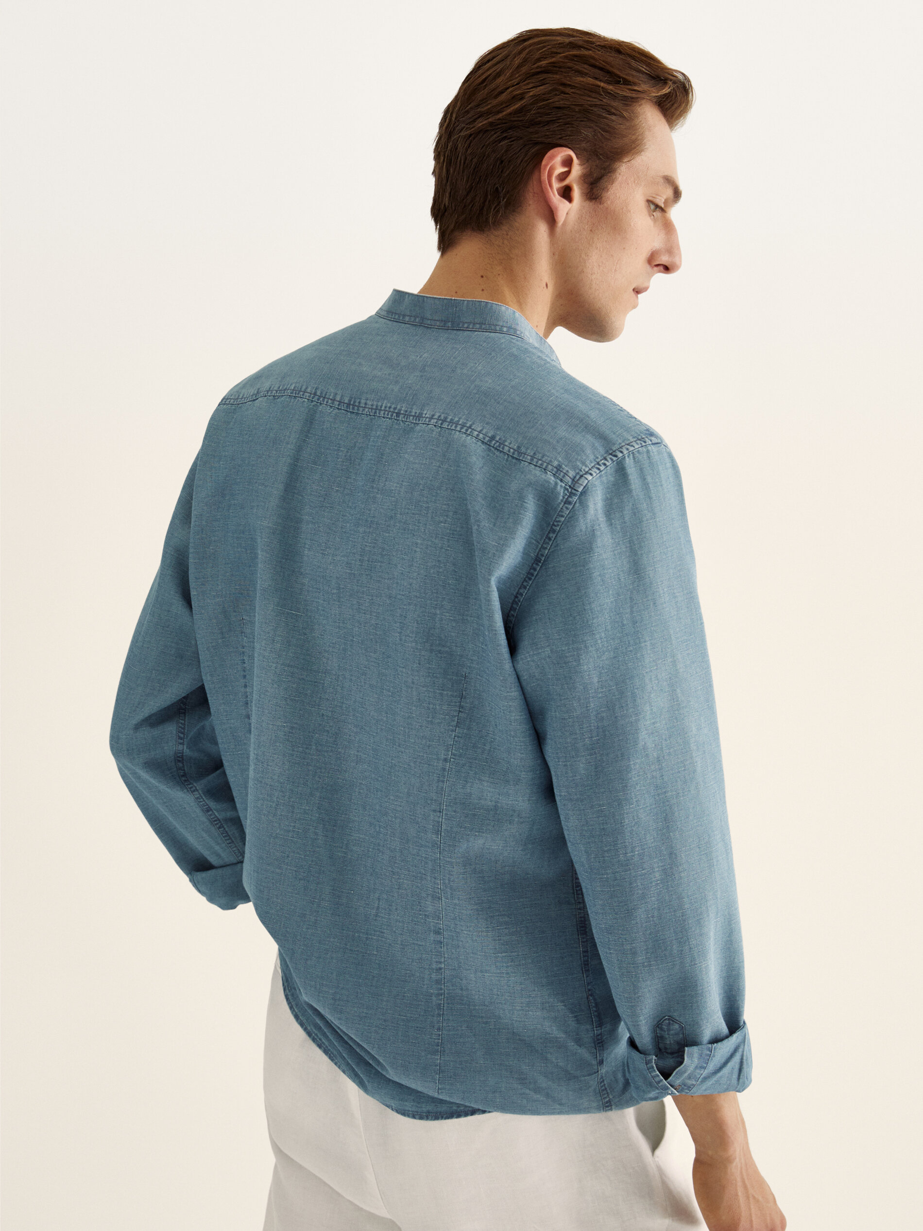 Denim collar shirt Clearance