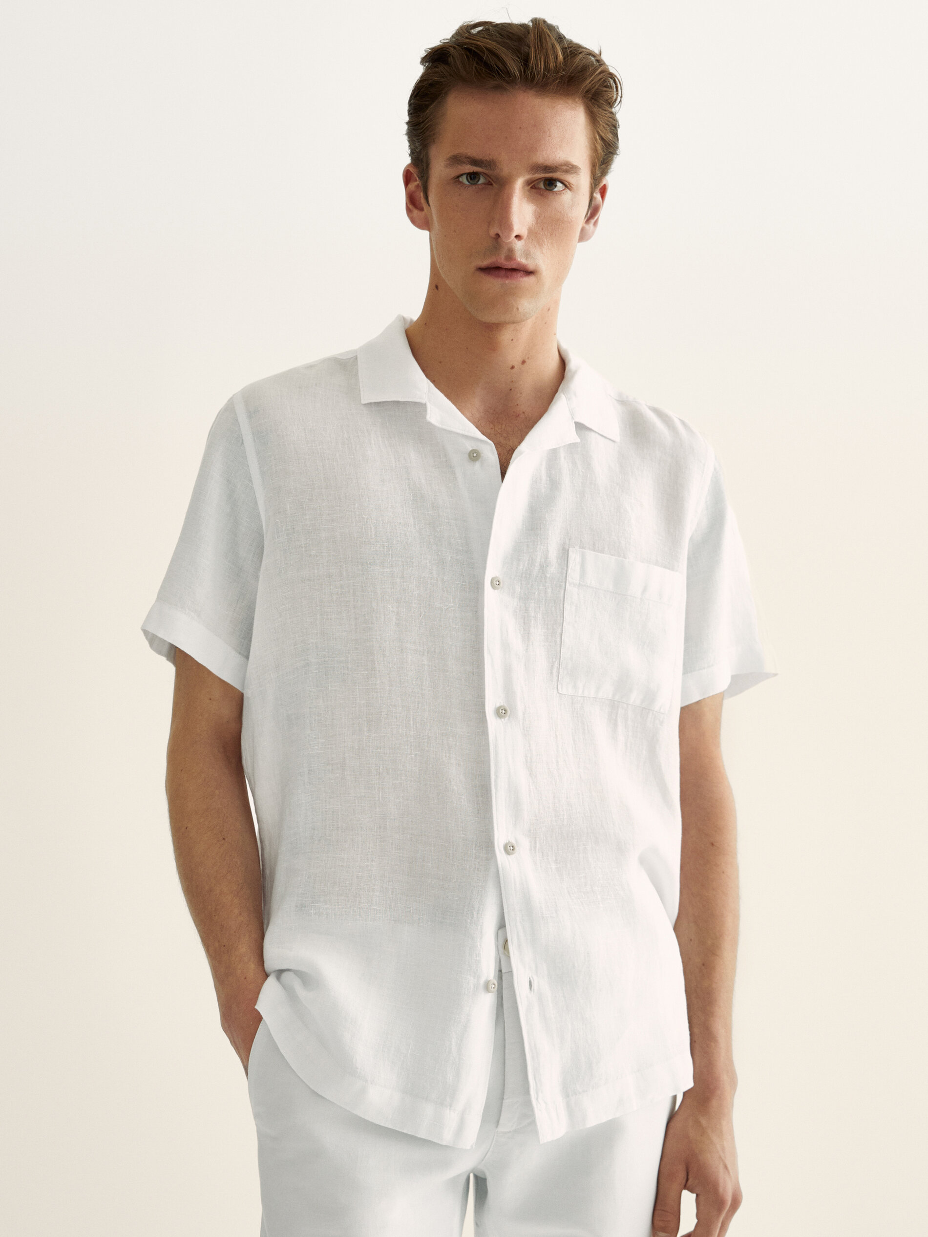 White regular fit shirt clearance