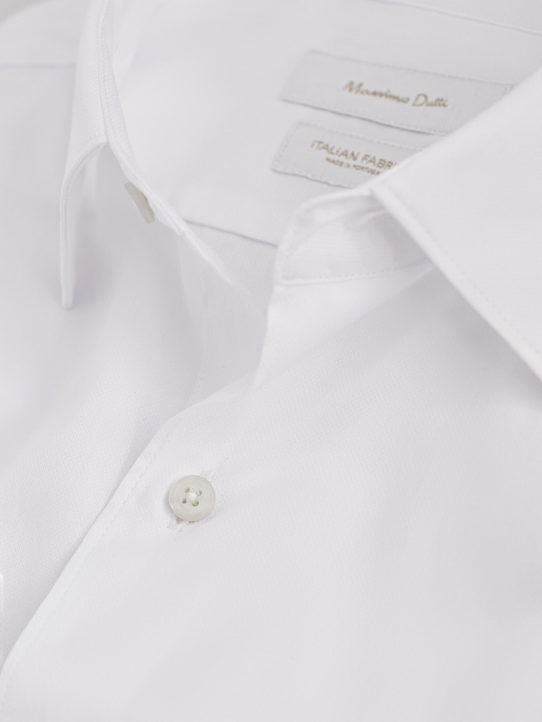 Slim fit textured cotton shirt - Massimo Dutti