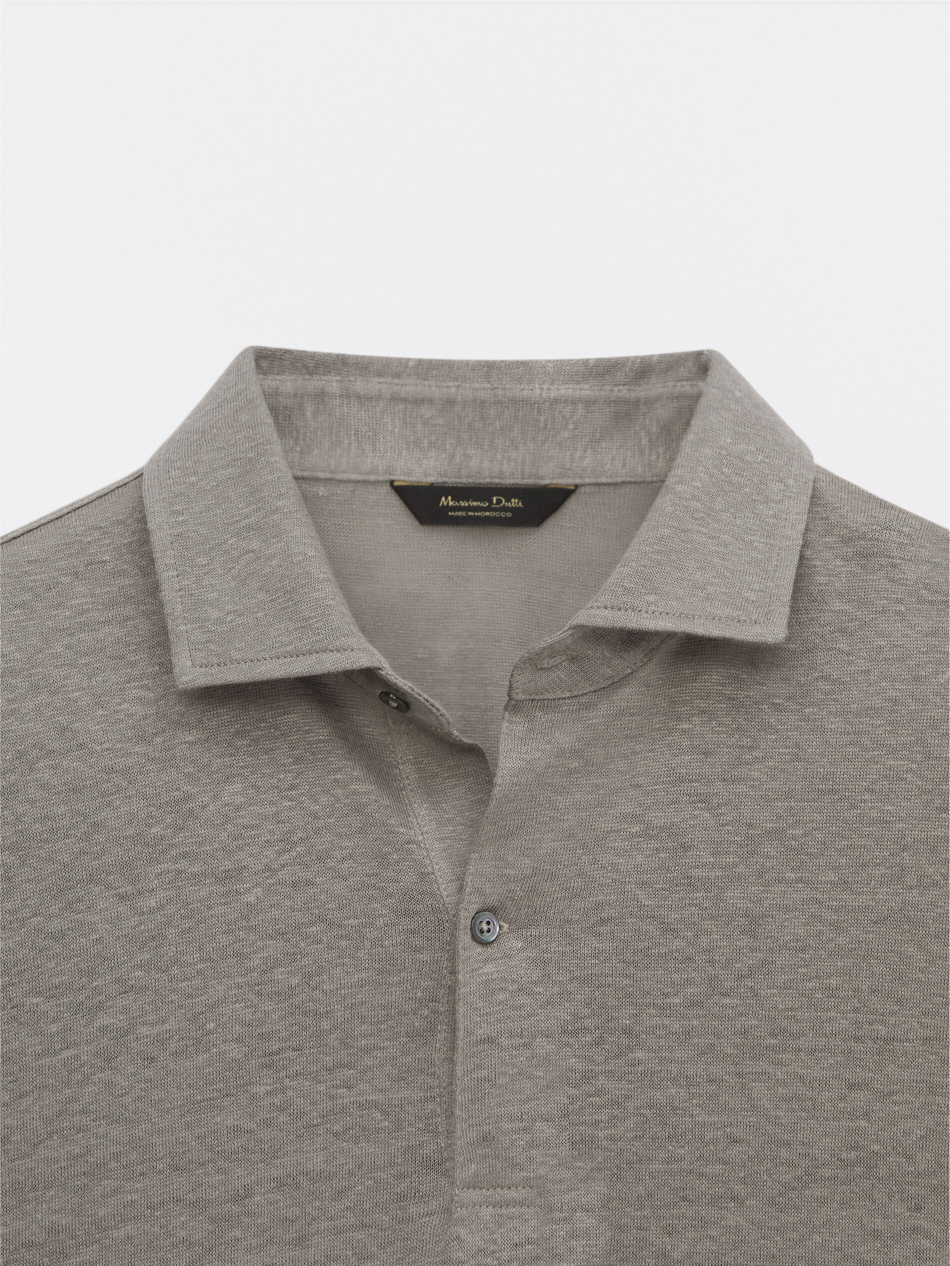 linen short sleeve Polo shirt Massimo