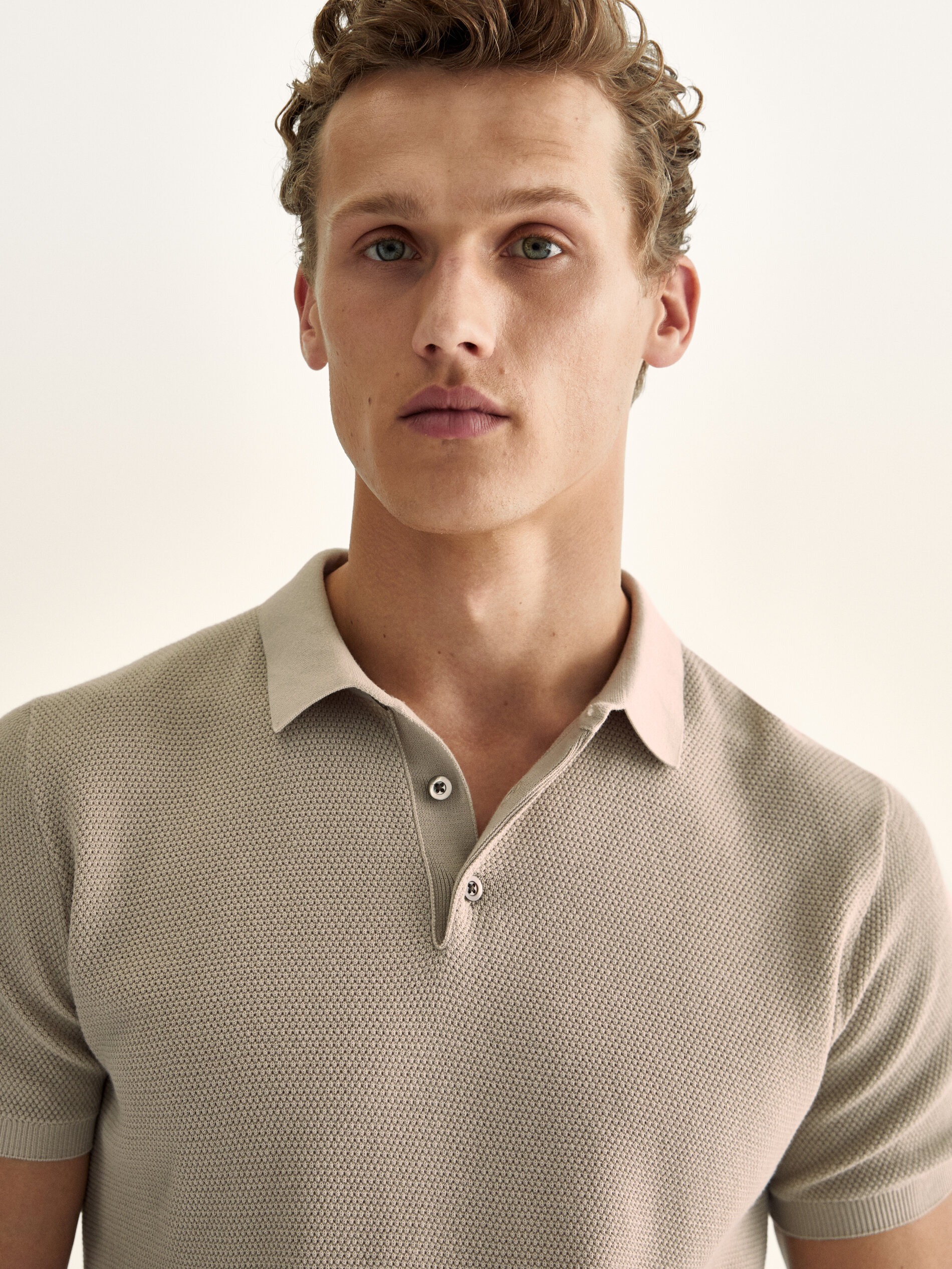 button up polo sweater