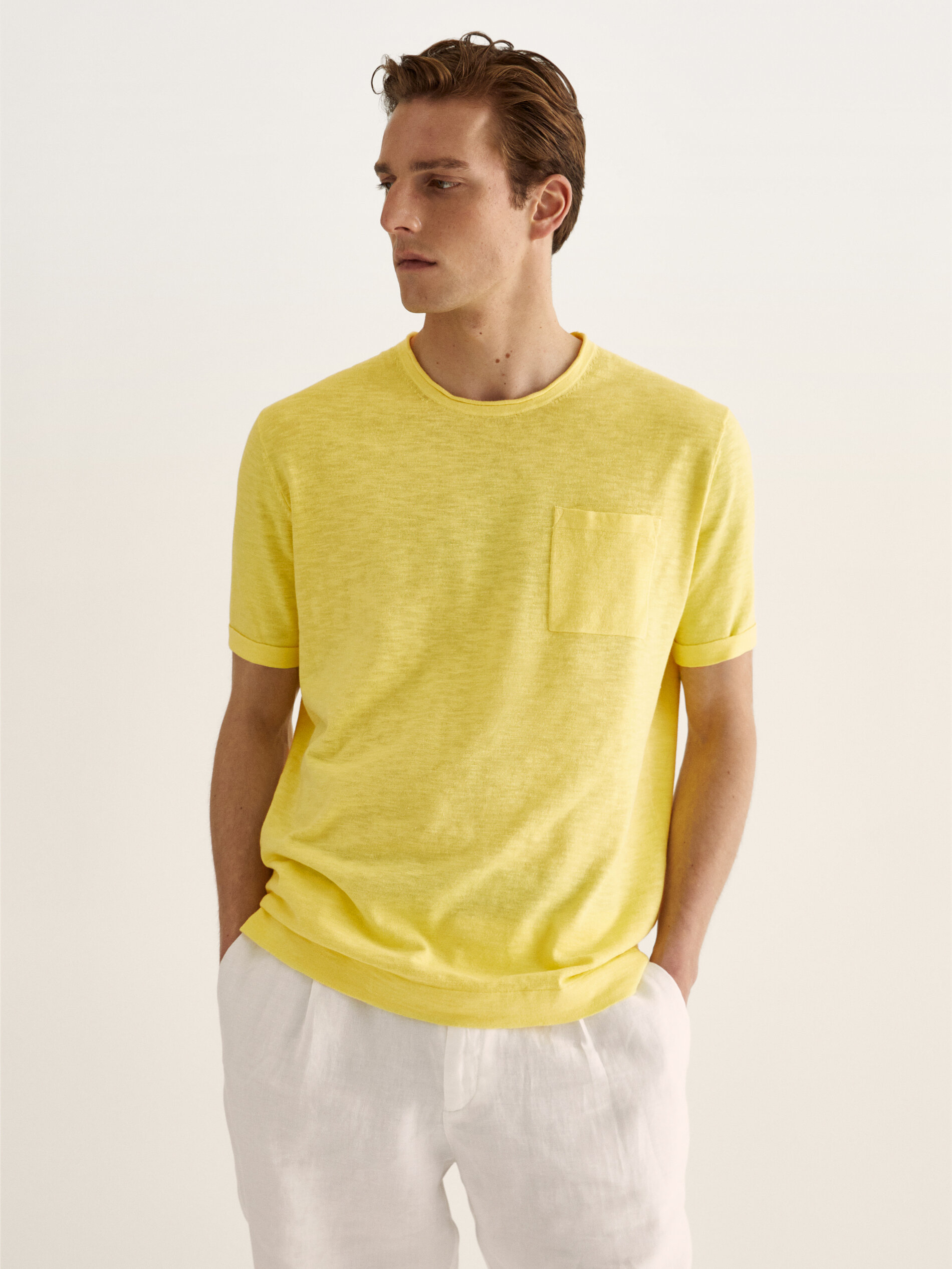 Linen knit t shirt clearance