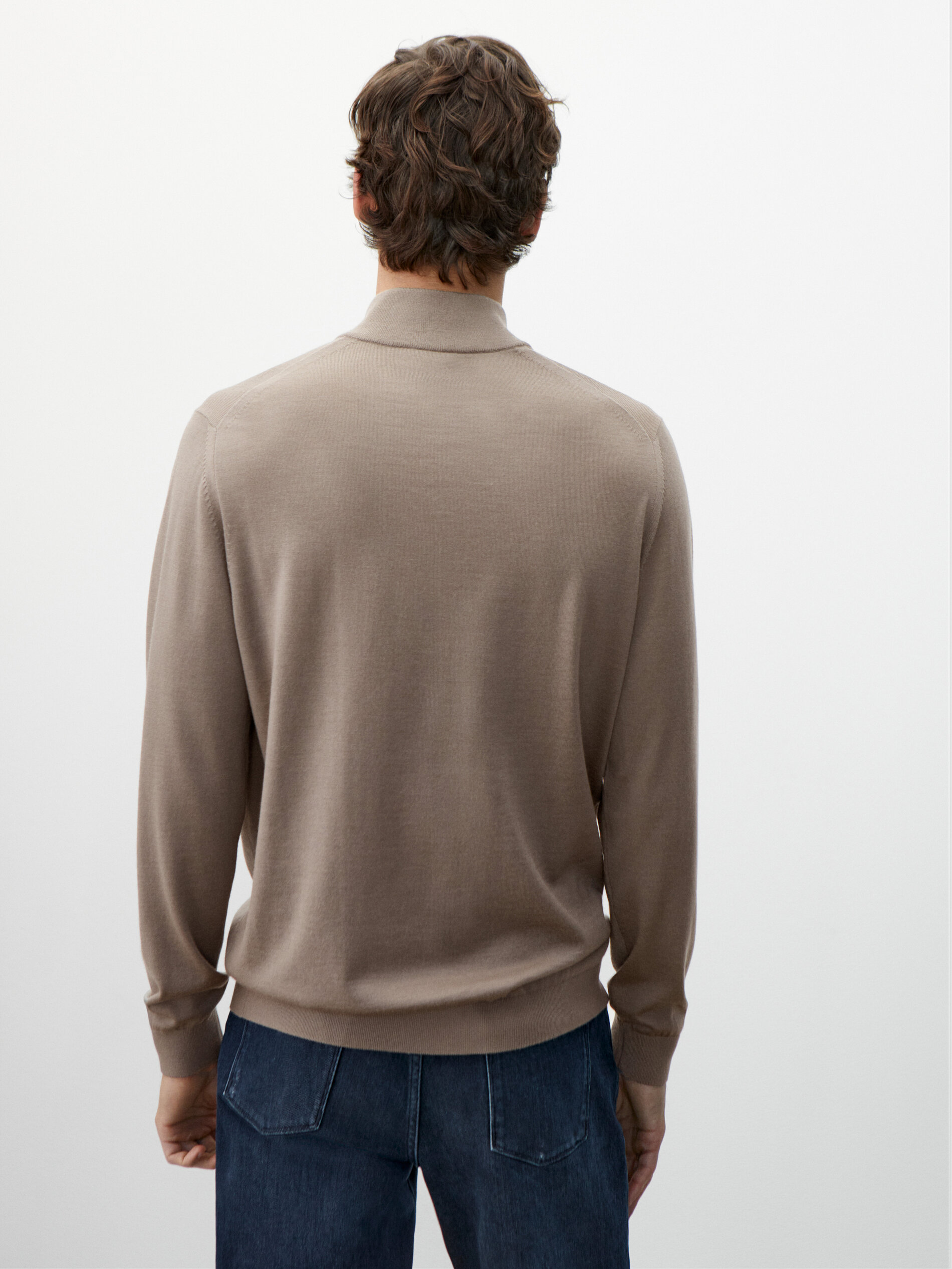 merino wool mock neck sweater