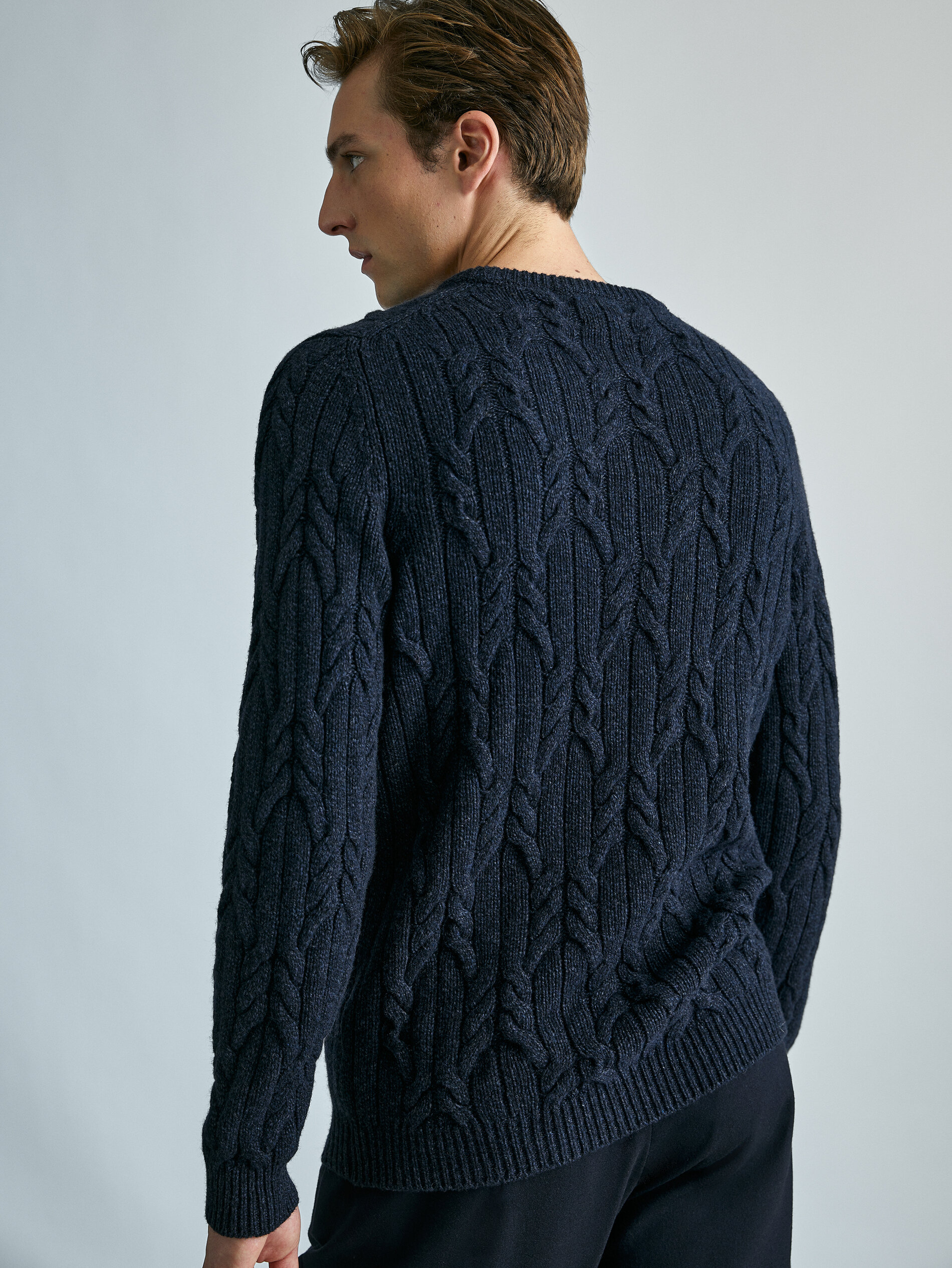 thin cable knit jumper