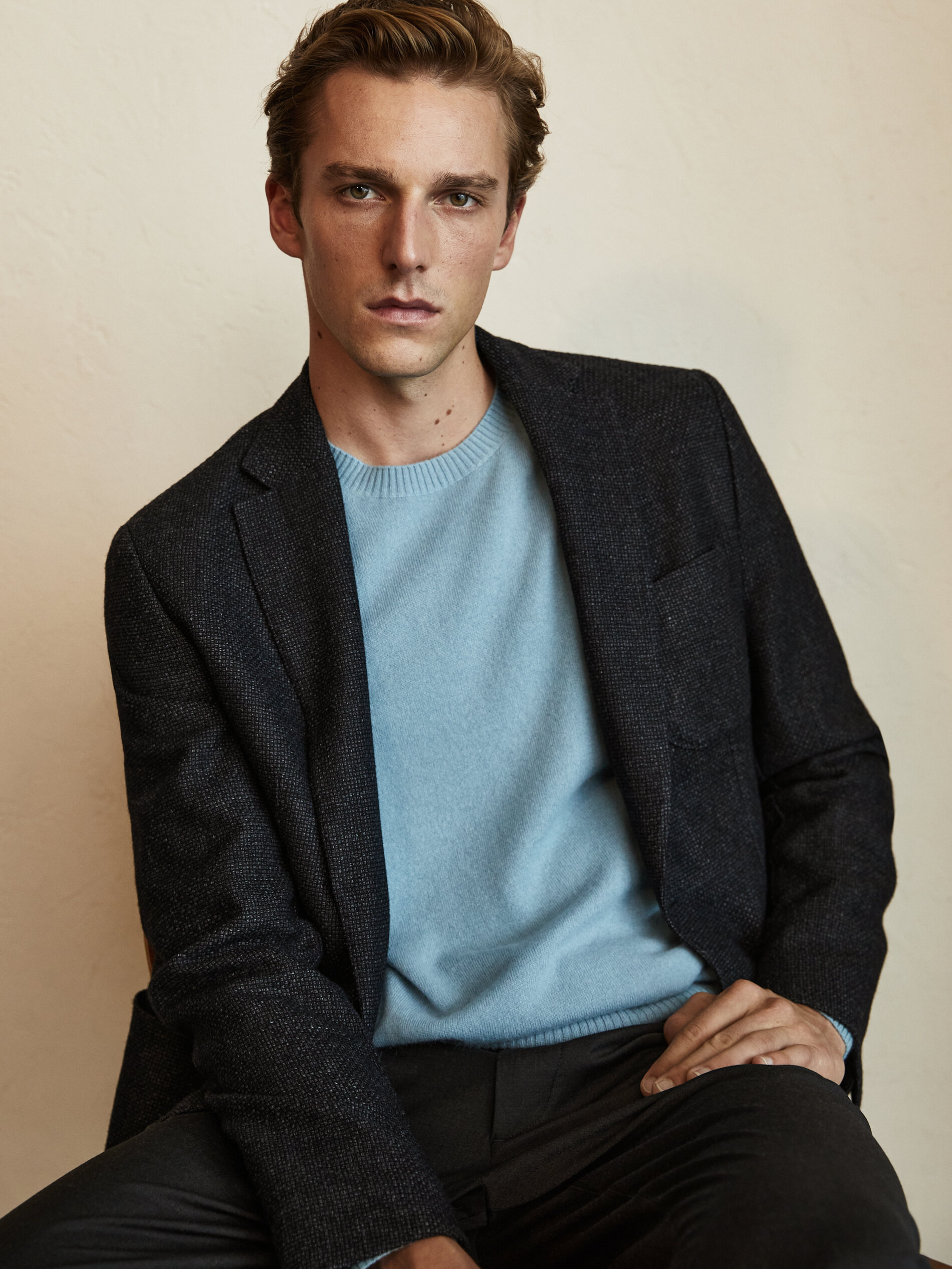 textured wool blazer