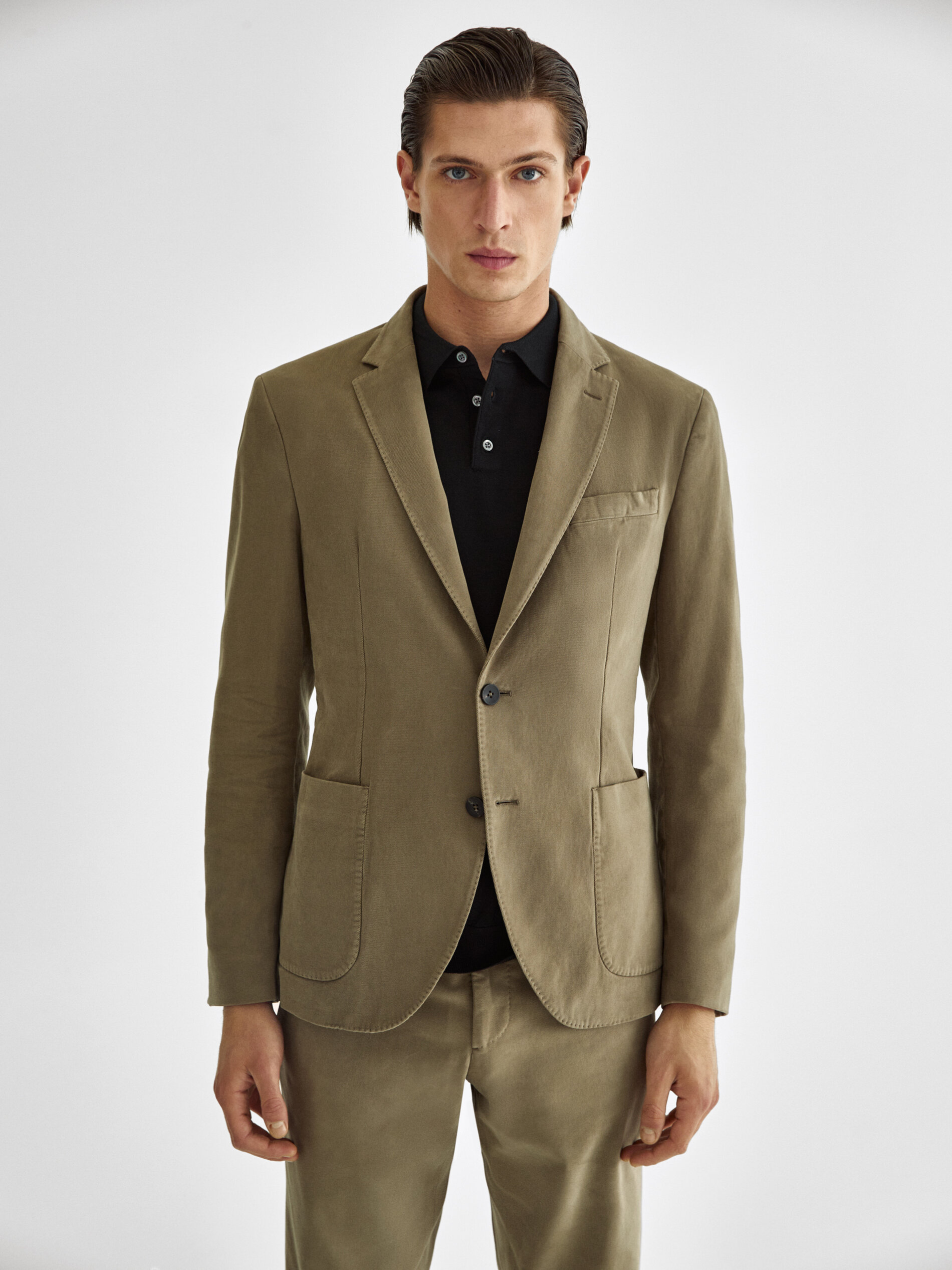 massimo dutti green coat