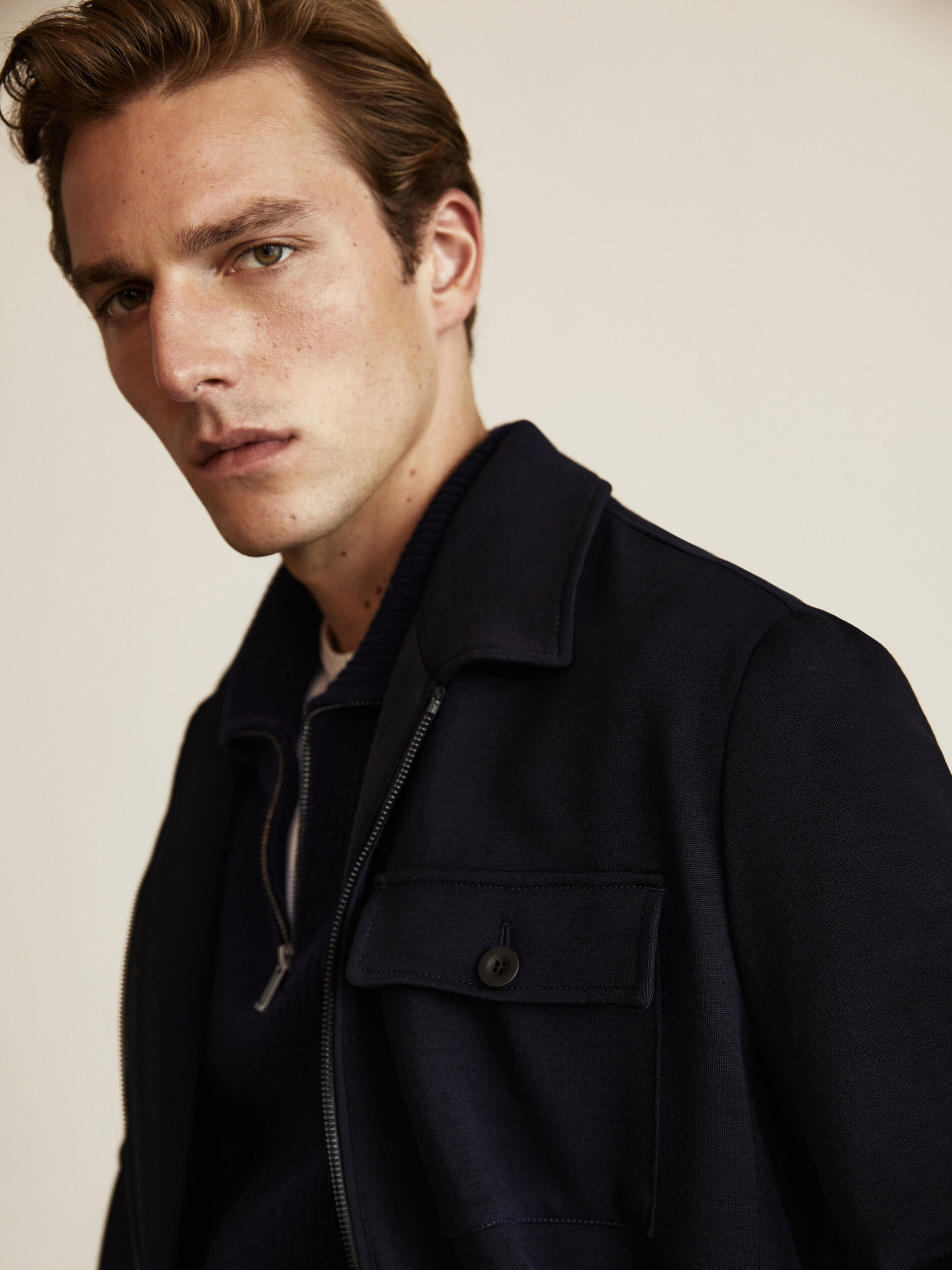 massimo dutti navy jacket