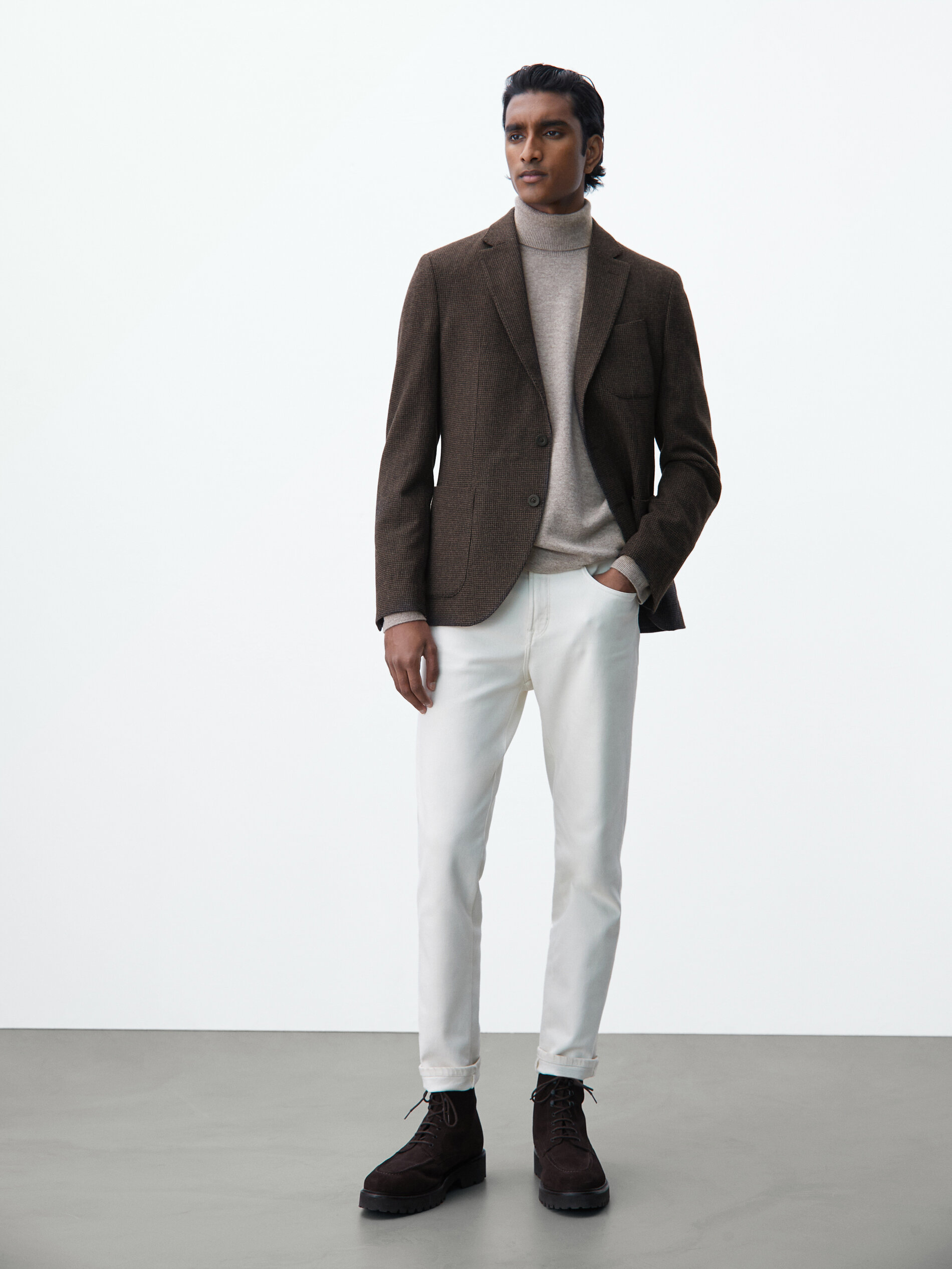 massimo dutti white blazer