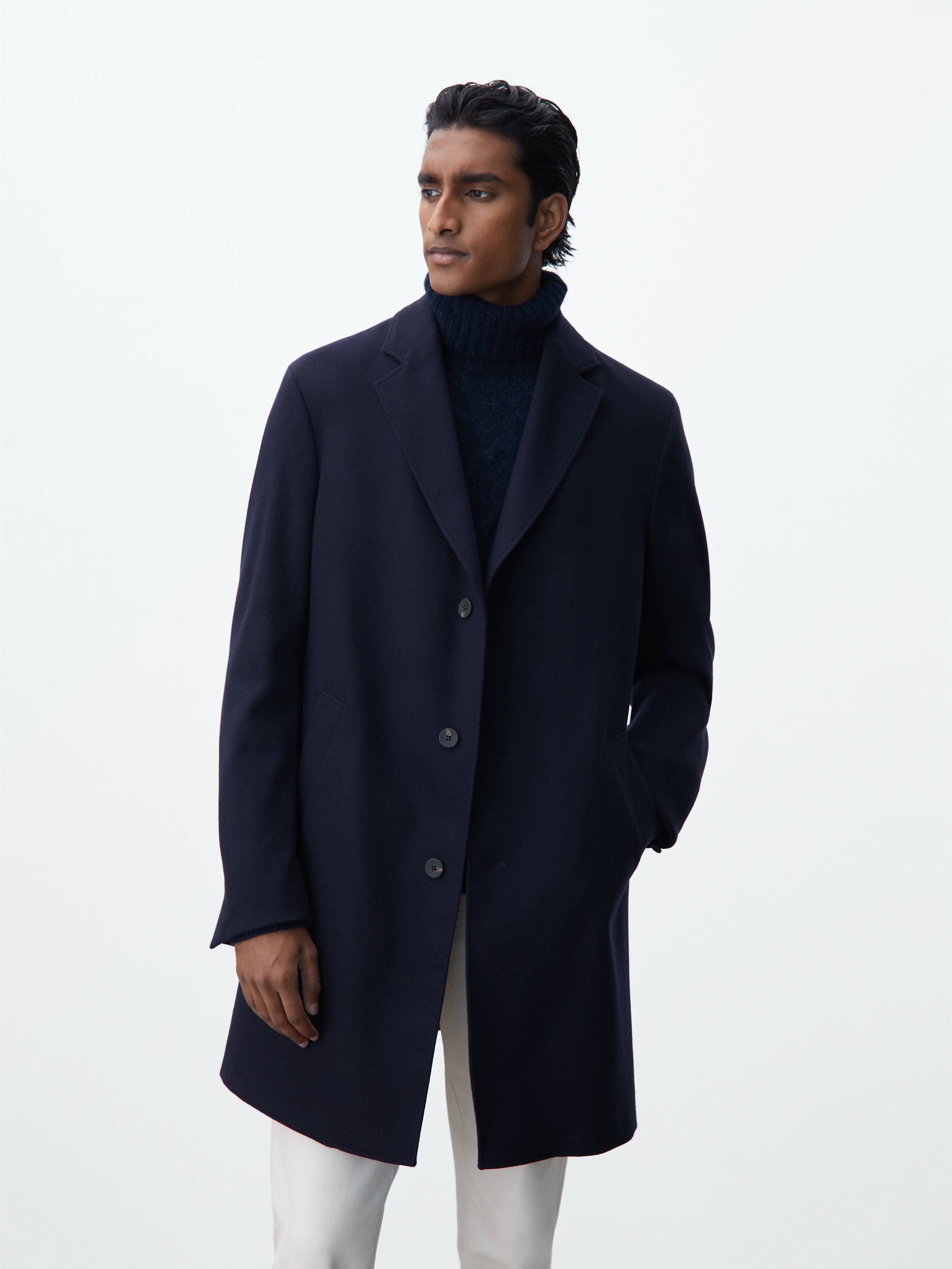massimo dutti blue coat