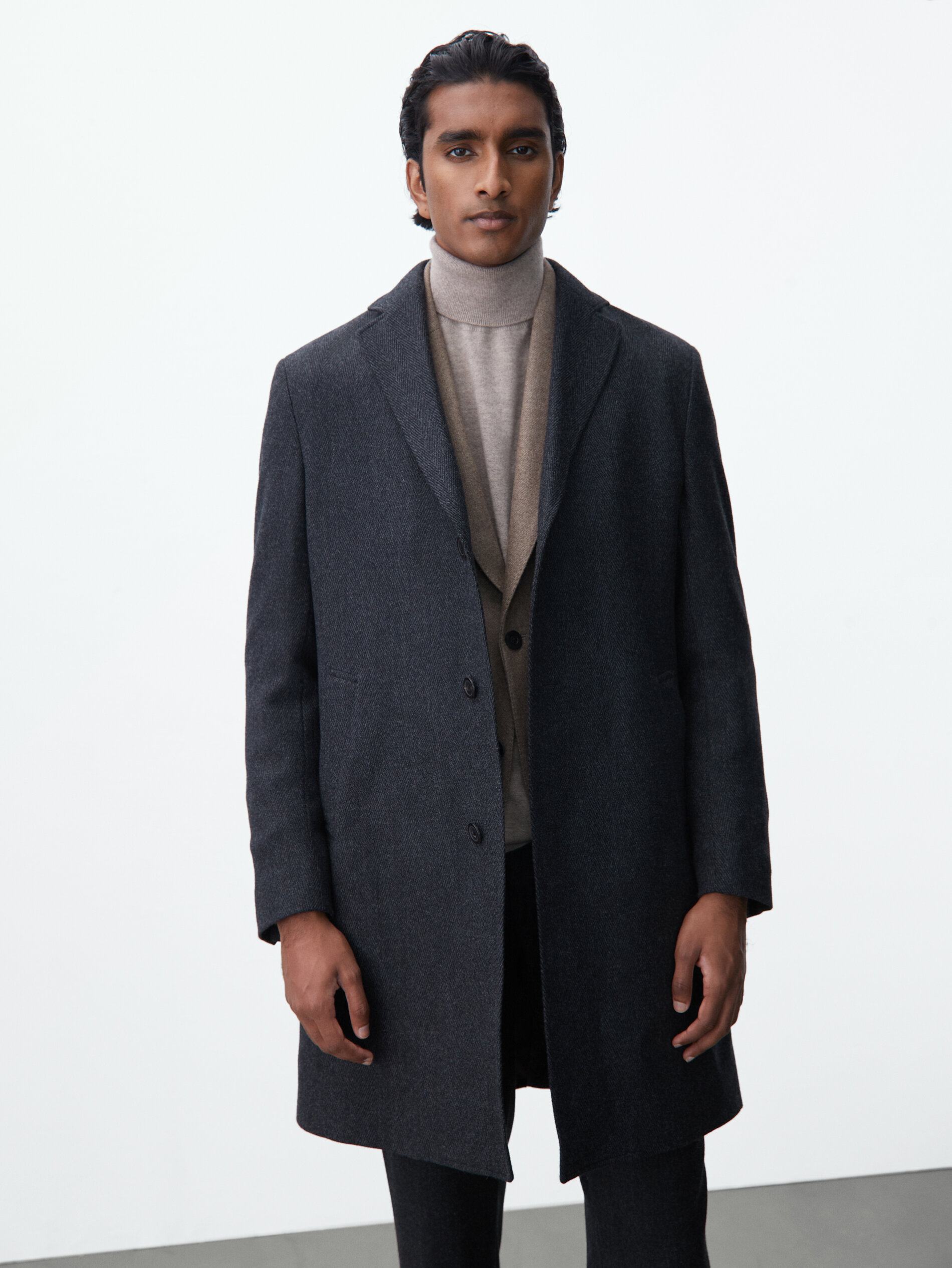 massimo dutti grey coat