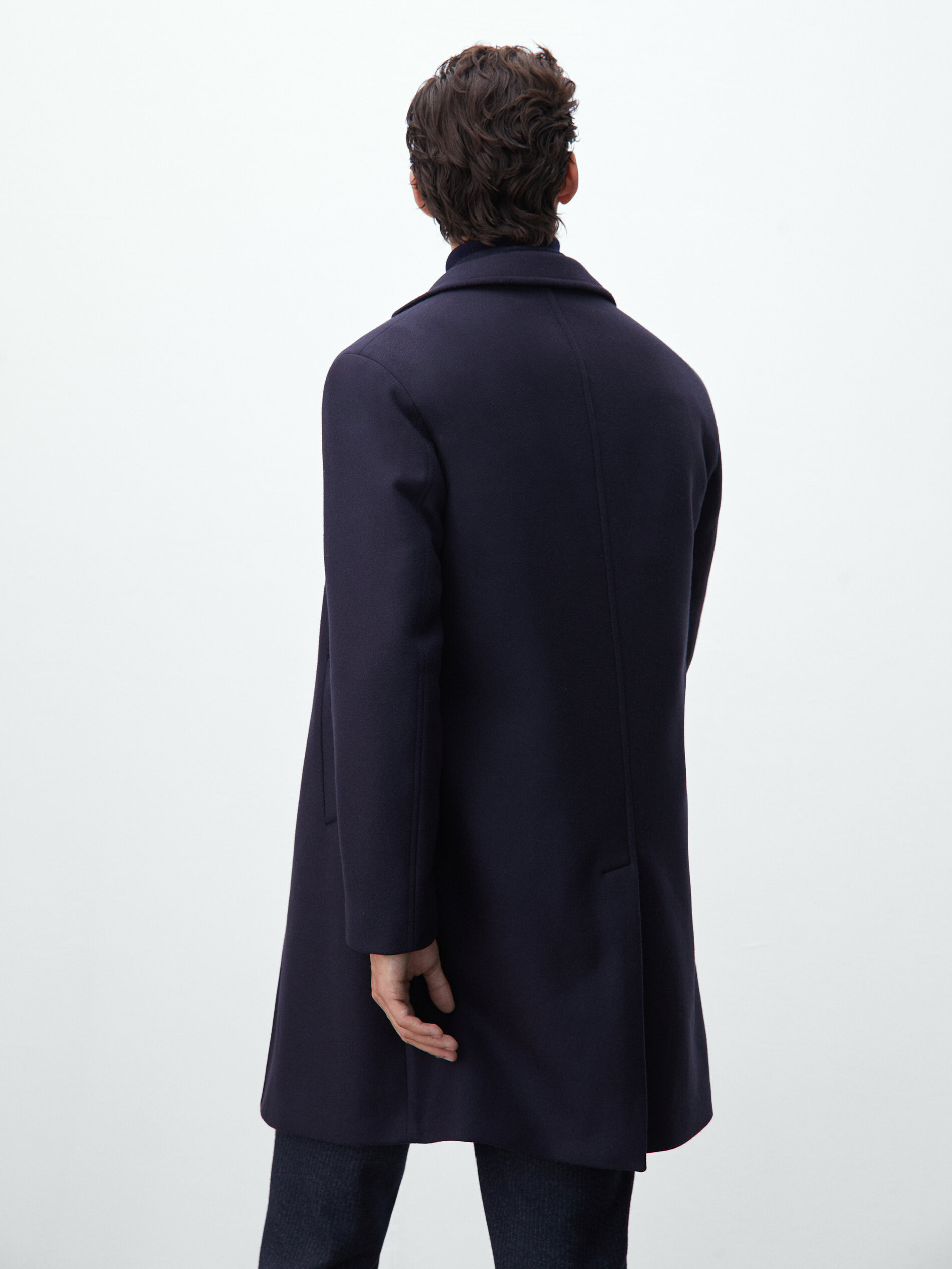 navy formal coat