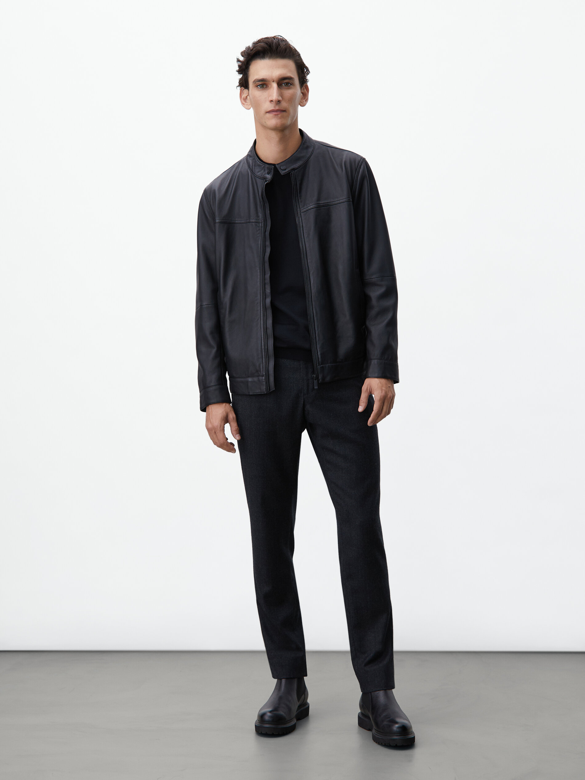 nappa leather jacket massimo dutti