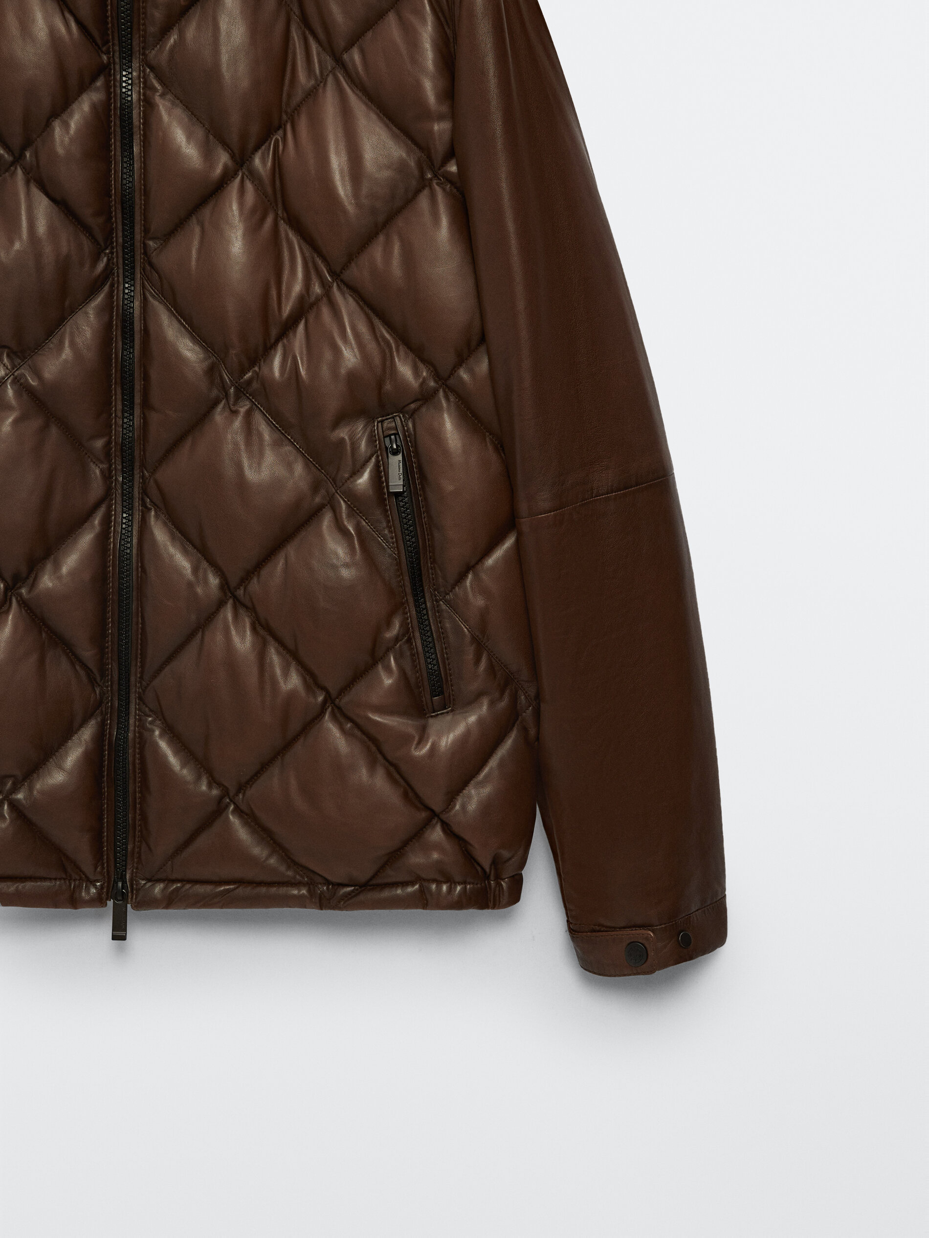 massimo dutti nappa leather jacket